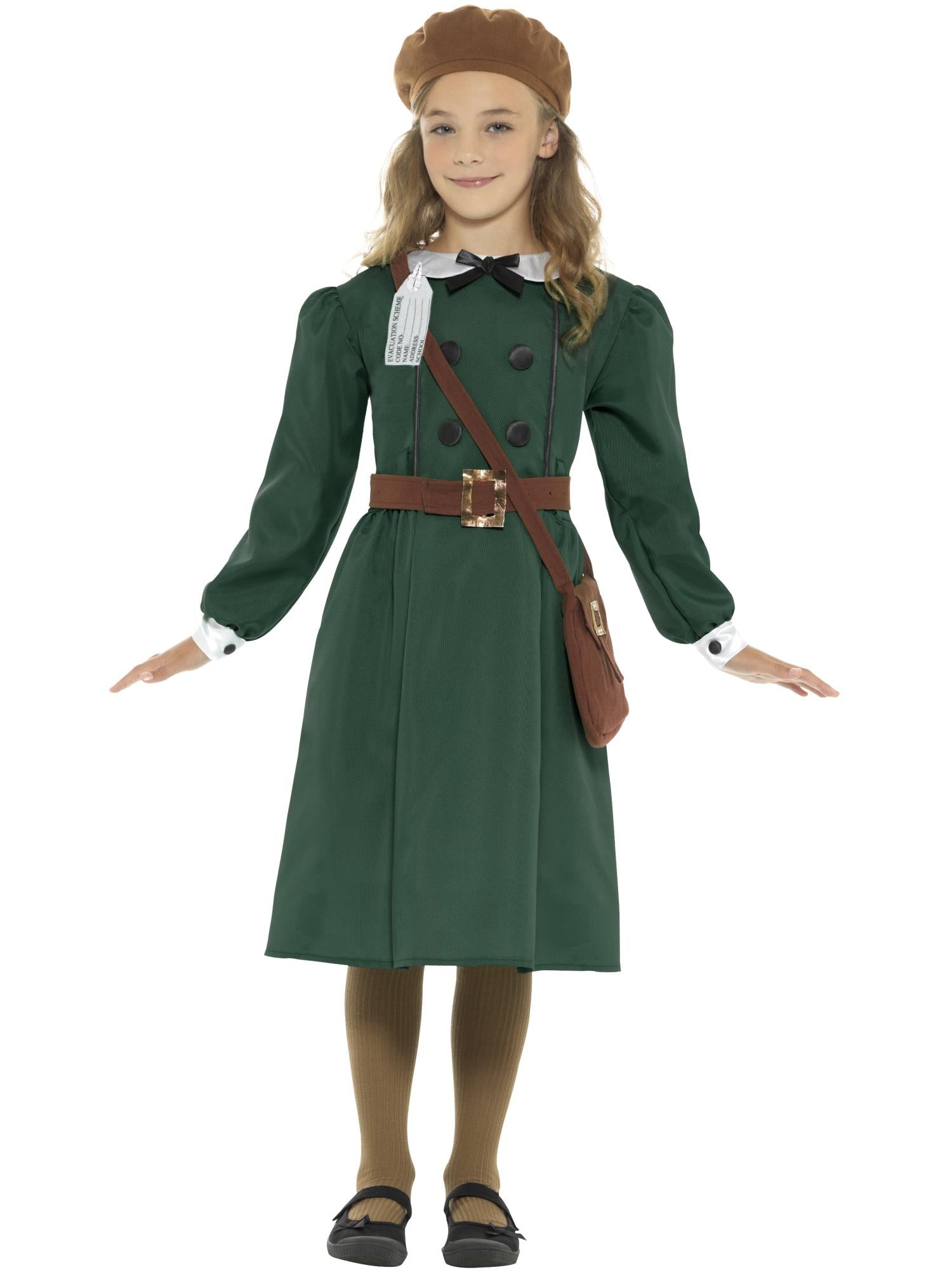 WW2 Evacuee Girl Costume, Green