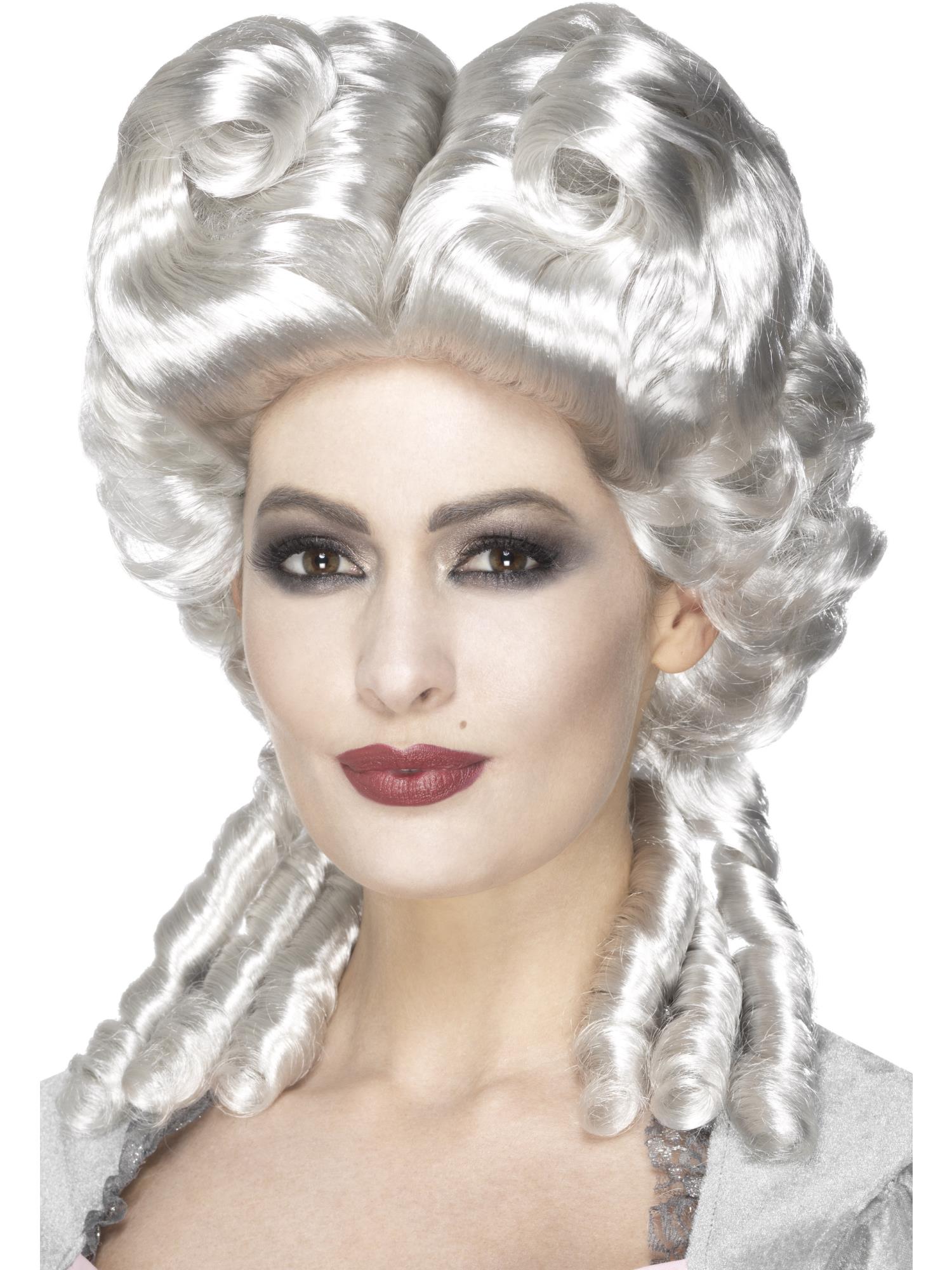 Luxe Marie Antoinette-pruik, wit