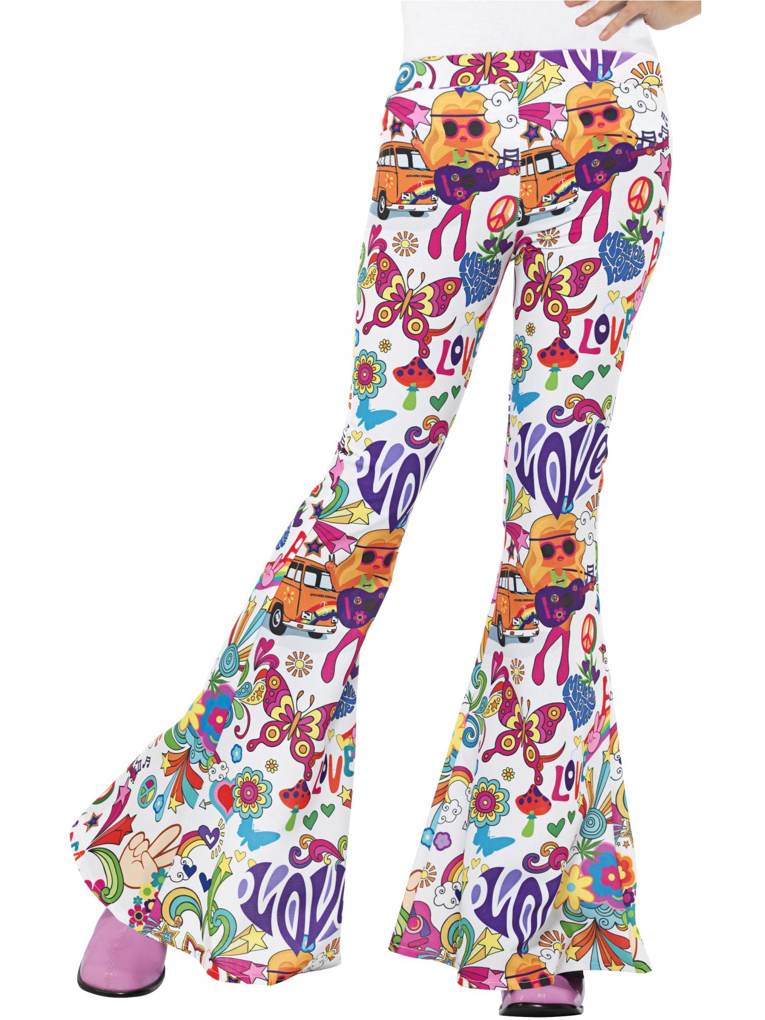 Groovy Flared Trousers, Ladies, Multi-Coloured