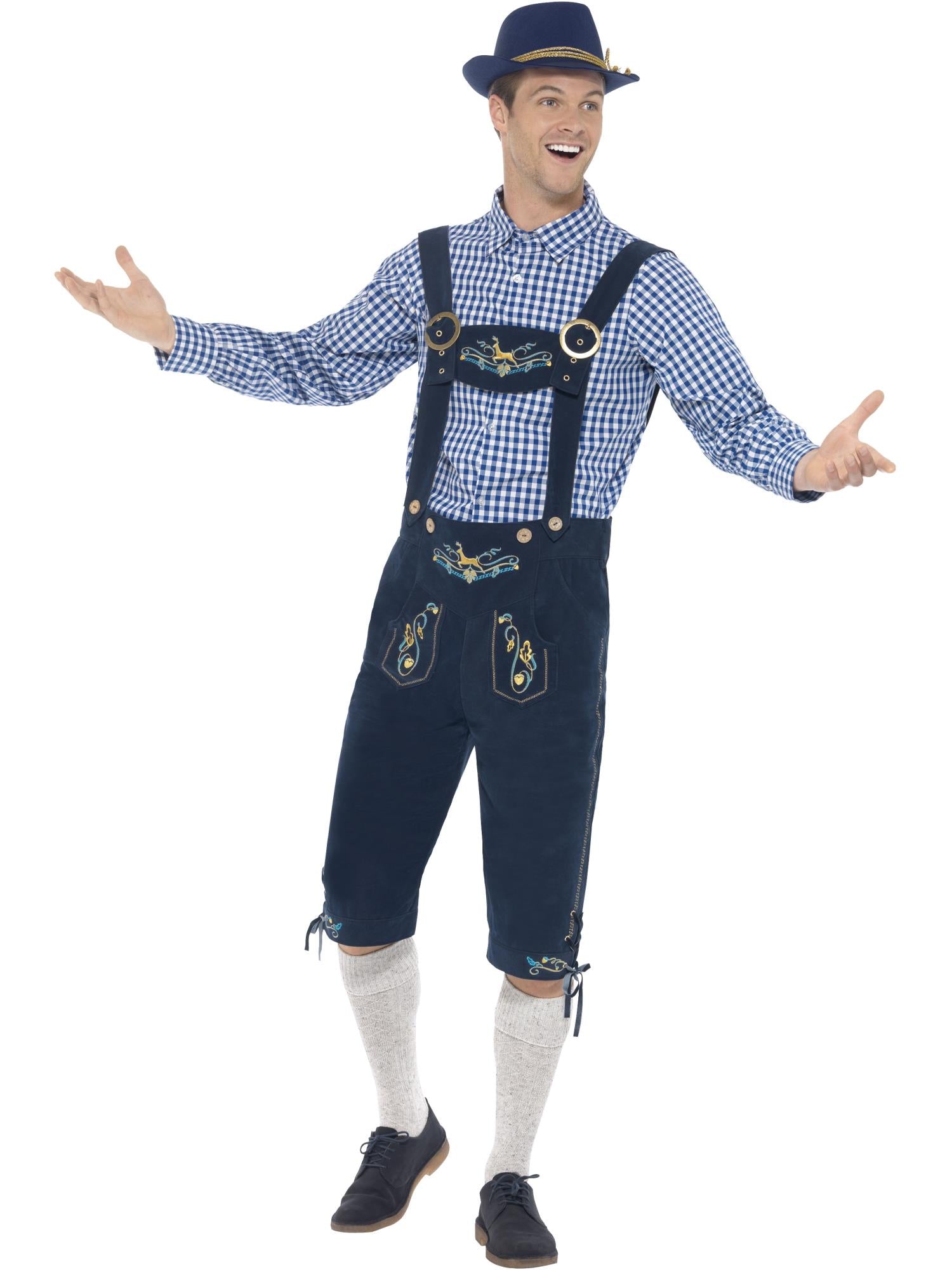 Deluxe Traditional Rutger Bavarian Costume, Blue