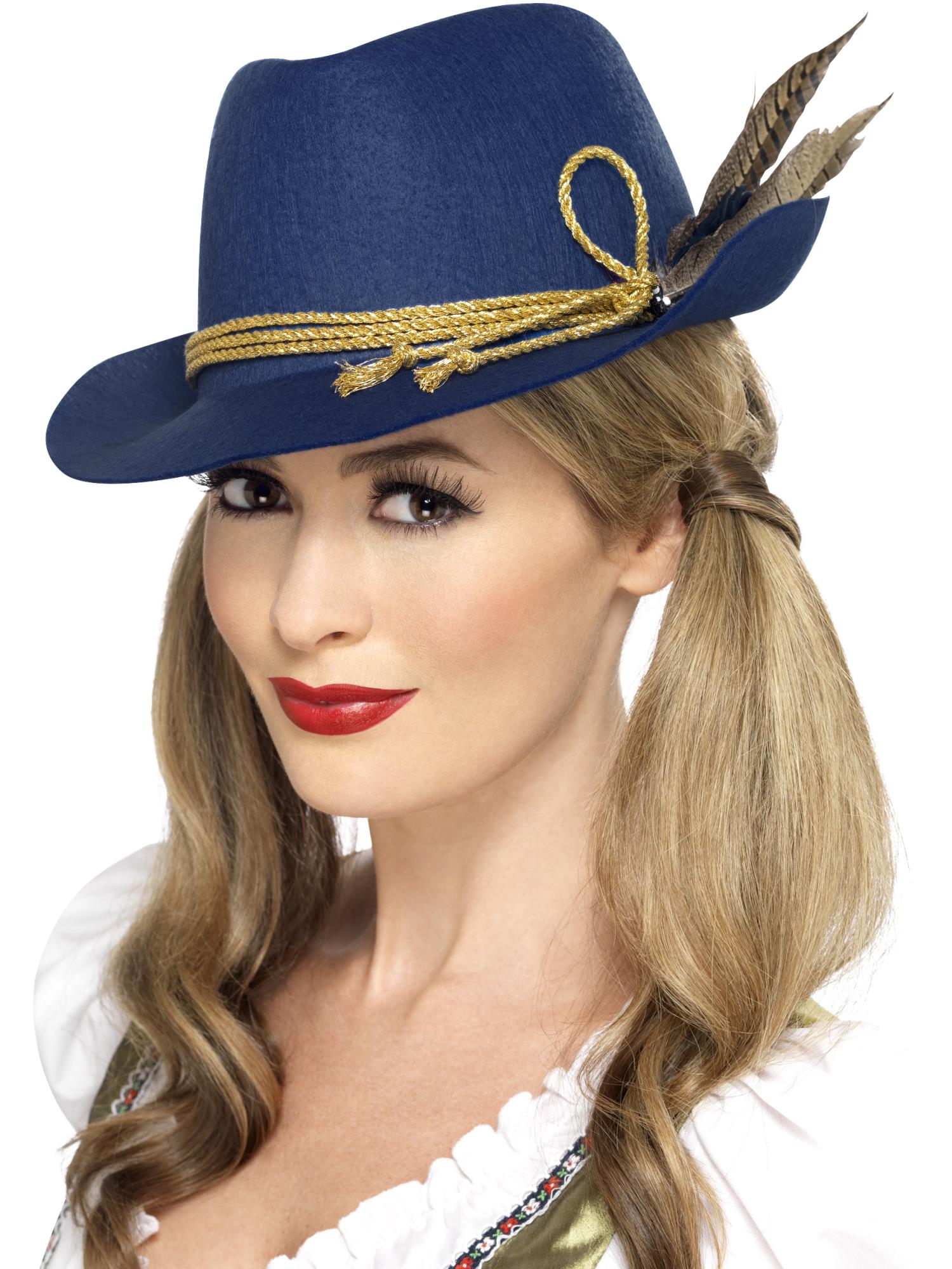 Authentic Bavarian Festival Hat, Blue