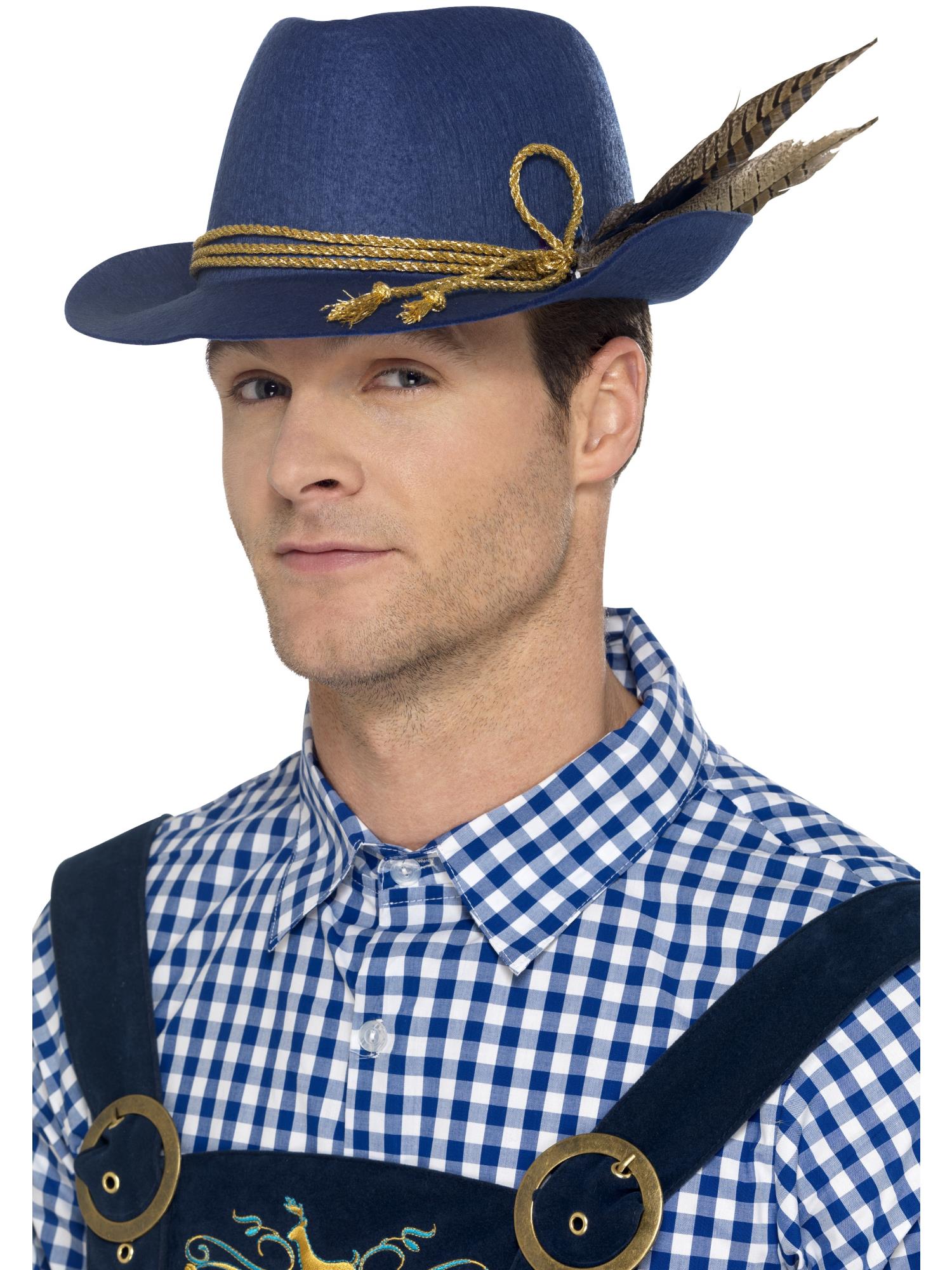 Authentic Bavarian Festival Hat, Blue