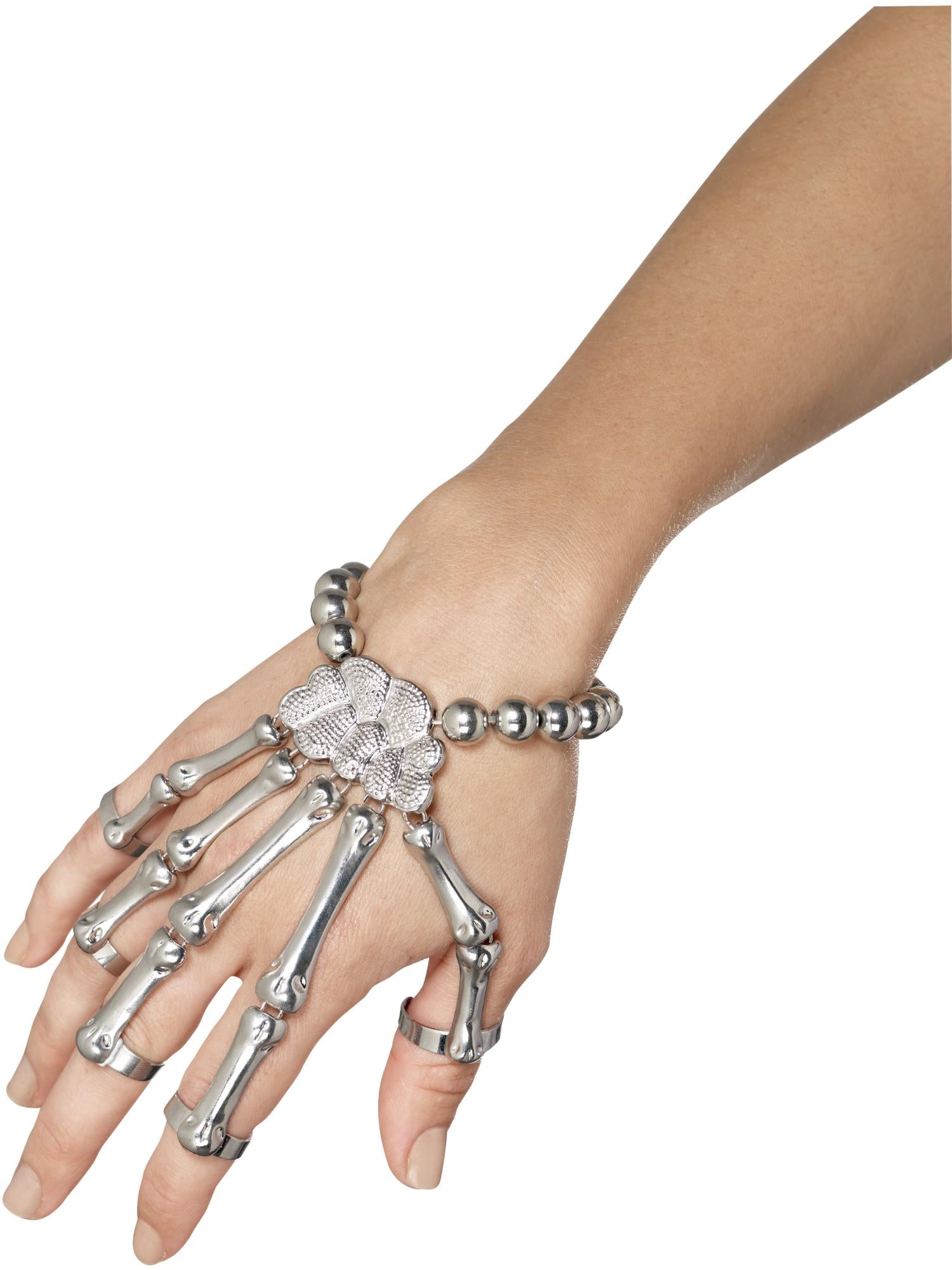 Skeleton Hand Bracelet, Silver