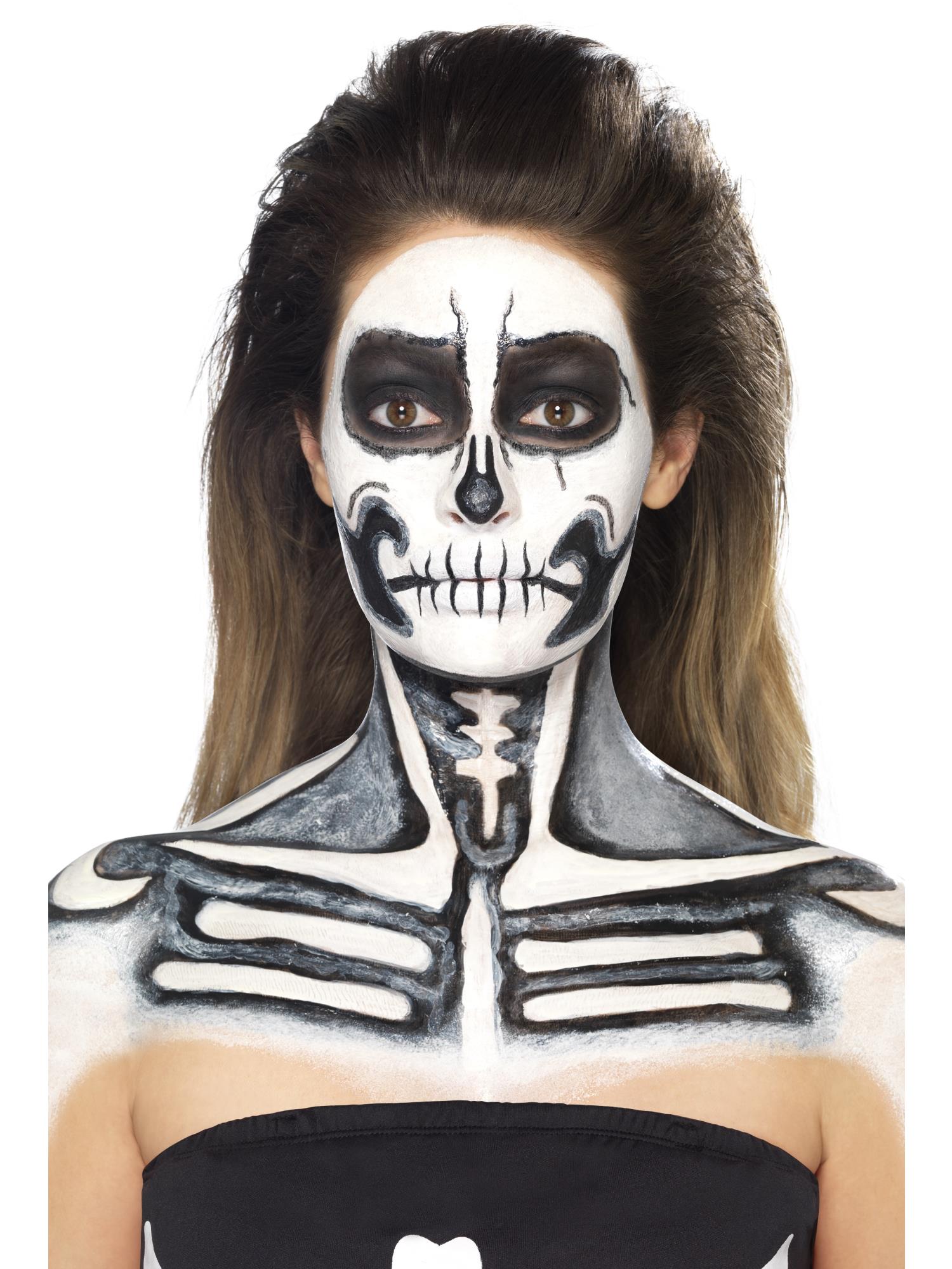 Smiffys Make-Up FX, Skelett-Flüssiglatex-Set,