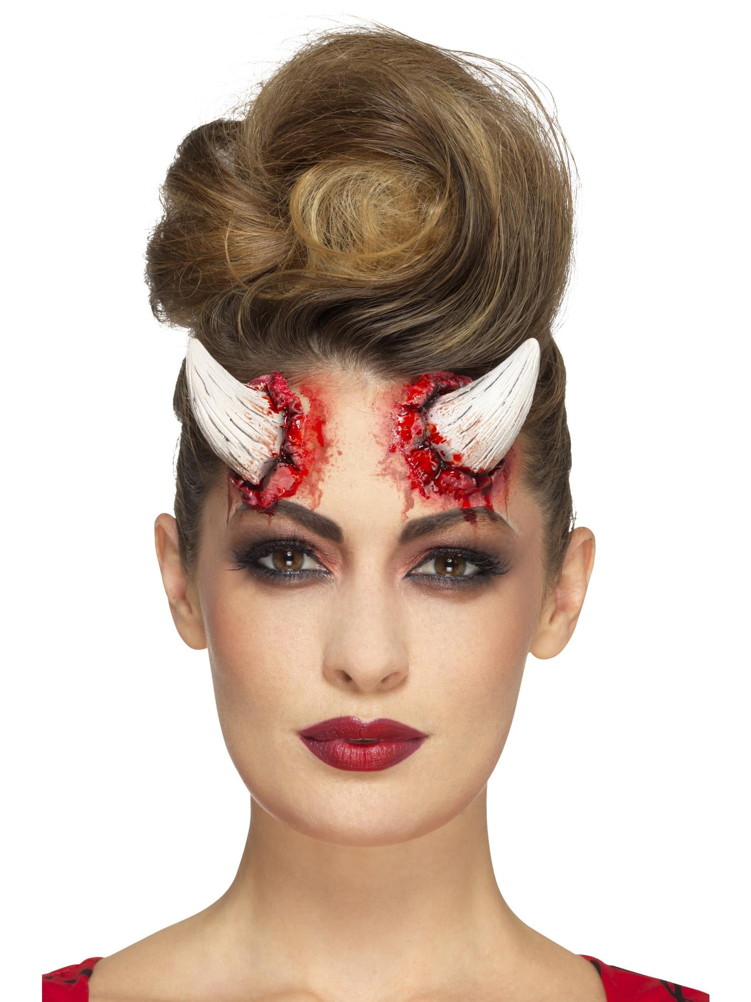 Smiffys Make-Up FX, Latex-Teufelshorn-Prothese,