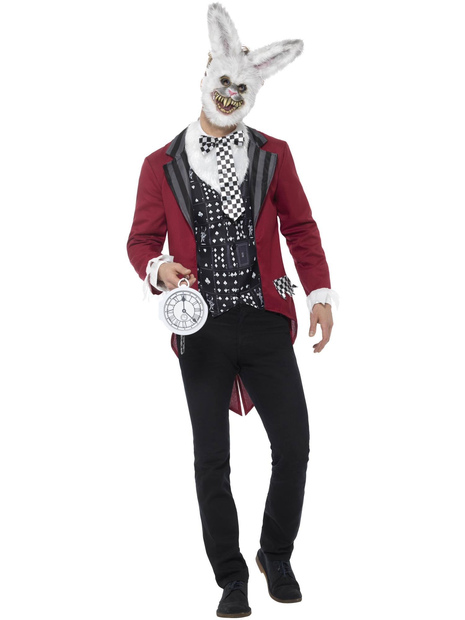 Deluxe White Rabbit Costume, Red
