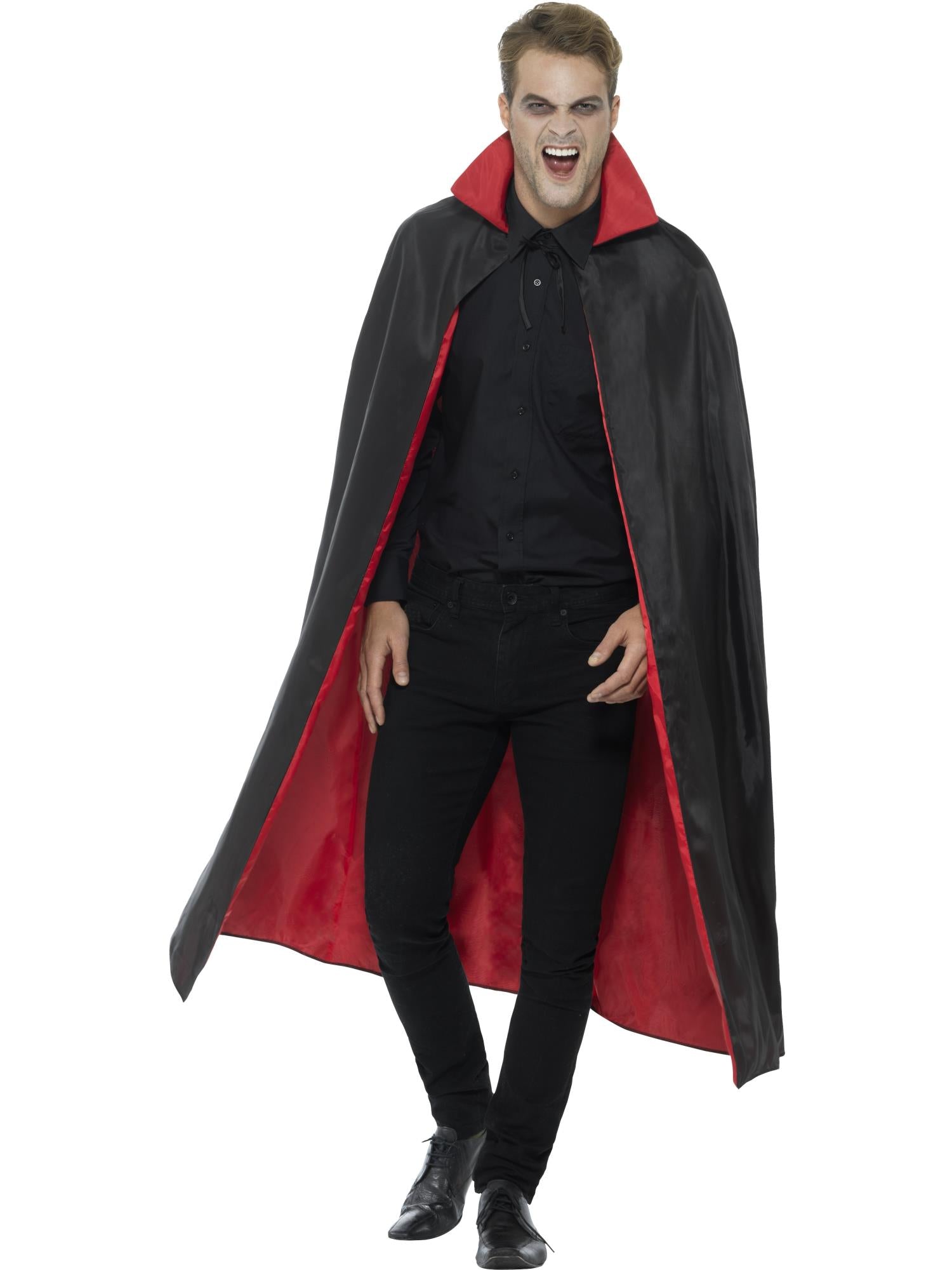 Wendbares Vampir-Cape, schwarz und rot