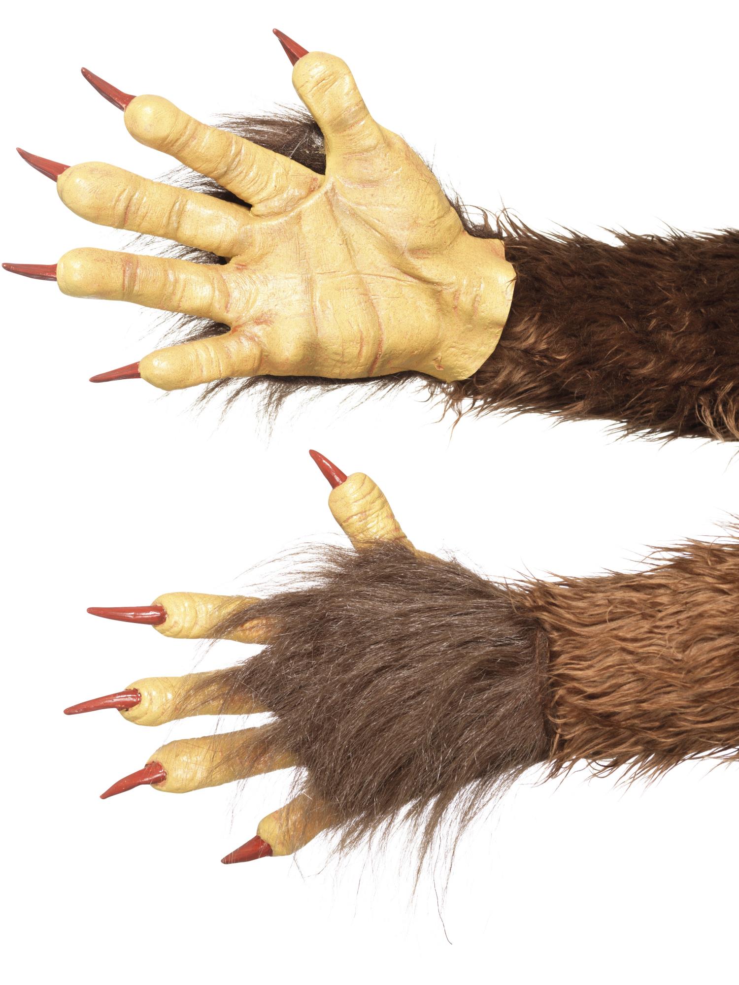 Beast / Krampus Demon Gloves, Brown