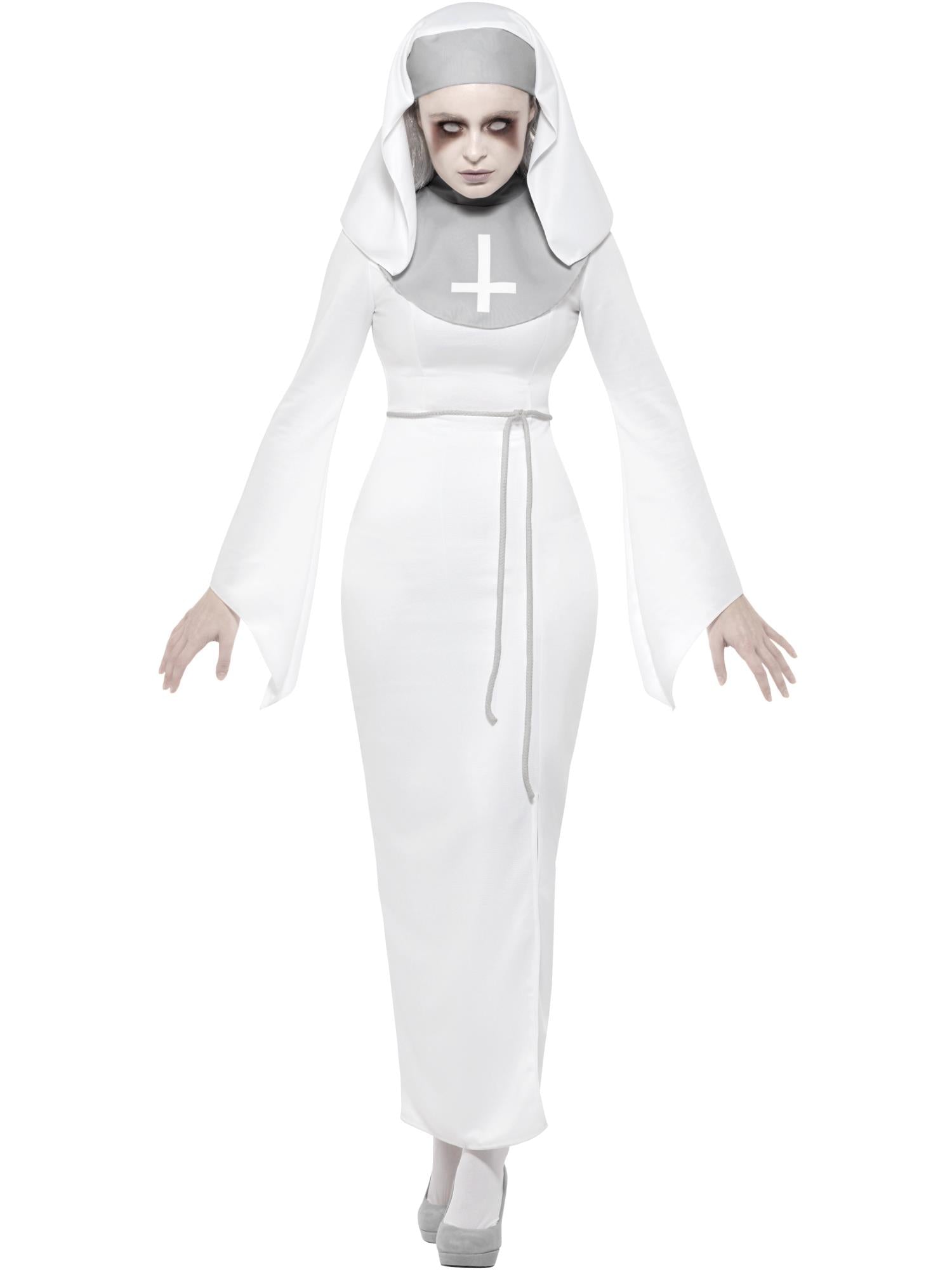 Haunted Asylum Nun Costume, White