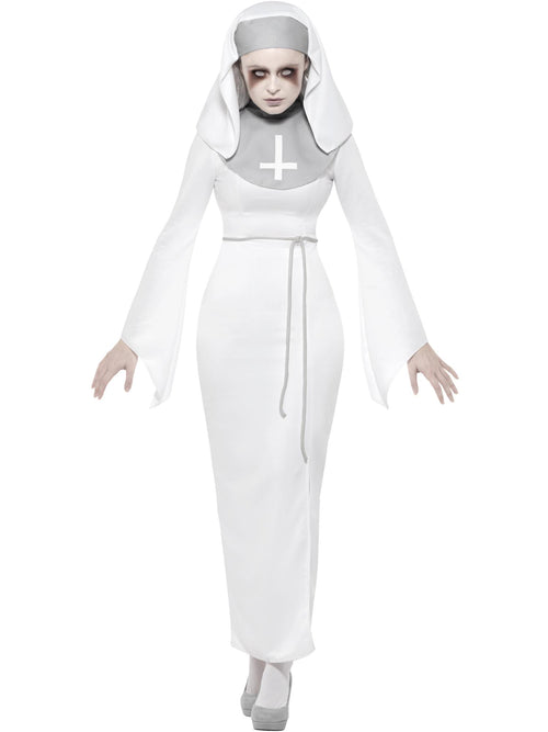 Haunted Asylum Nun Costume, White