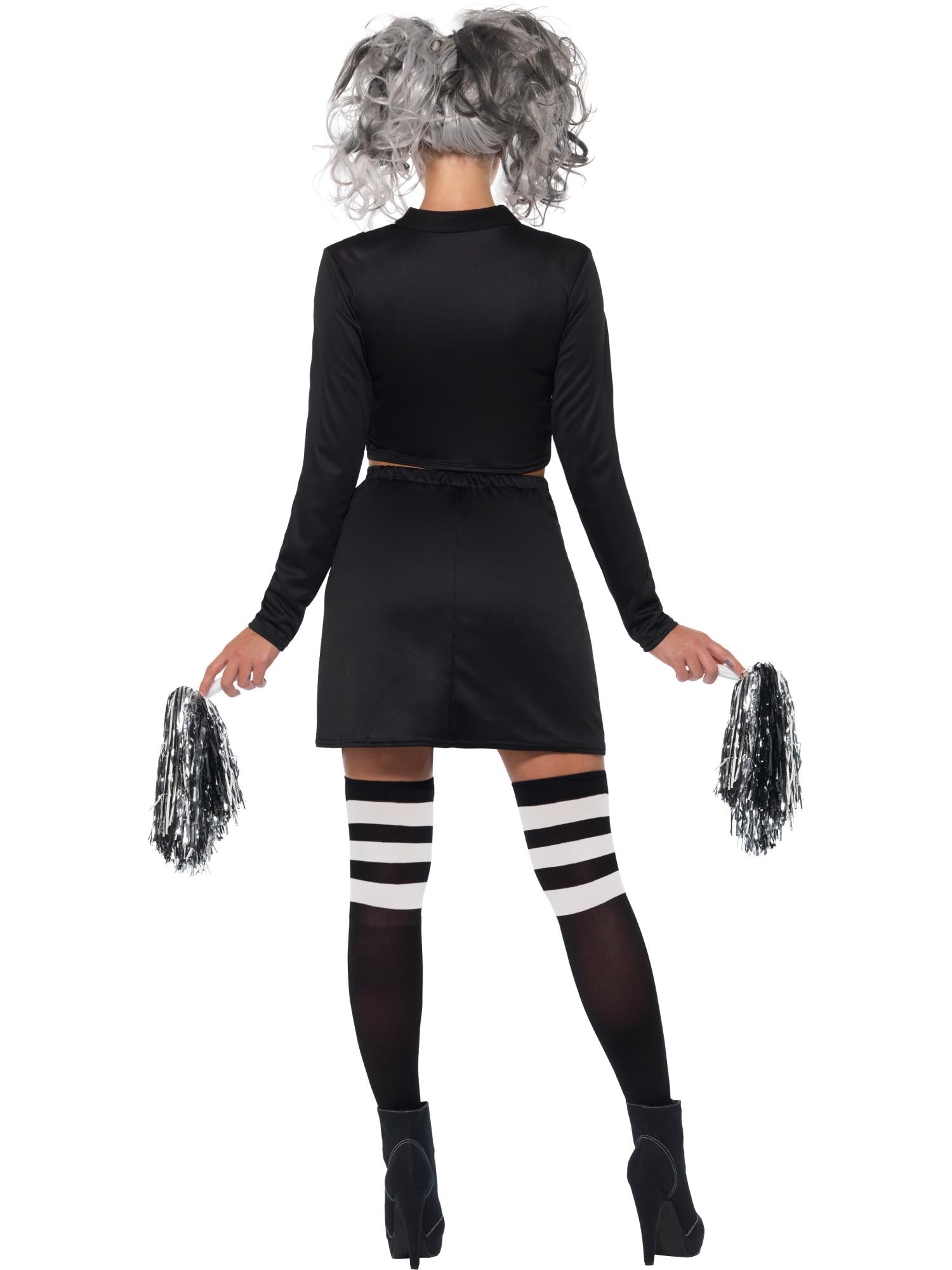Fever Gothic Cheerleader Costume, Black