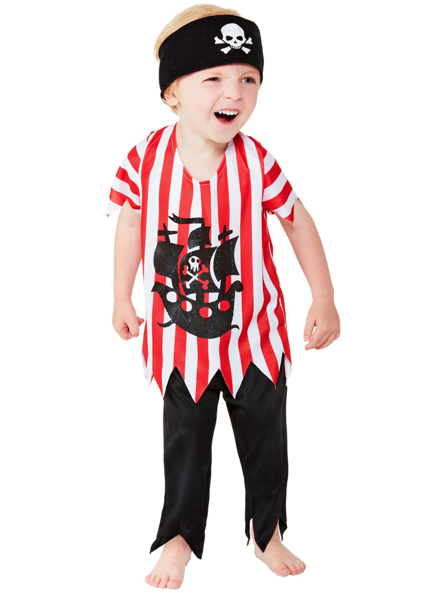 Toddler Jolly Pirate Costume, Multi-Coloured
