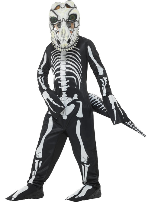 Deluxe T-Rex Skeleton Costume, Bodysuit, Black