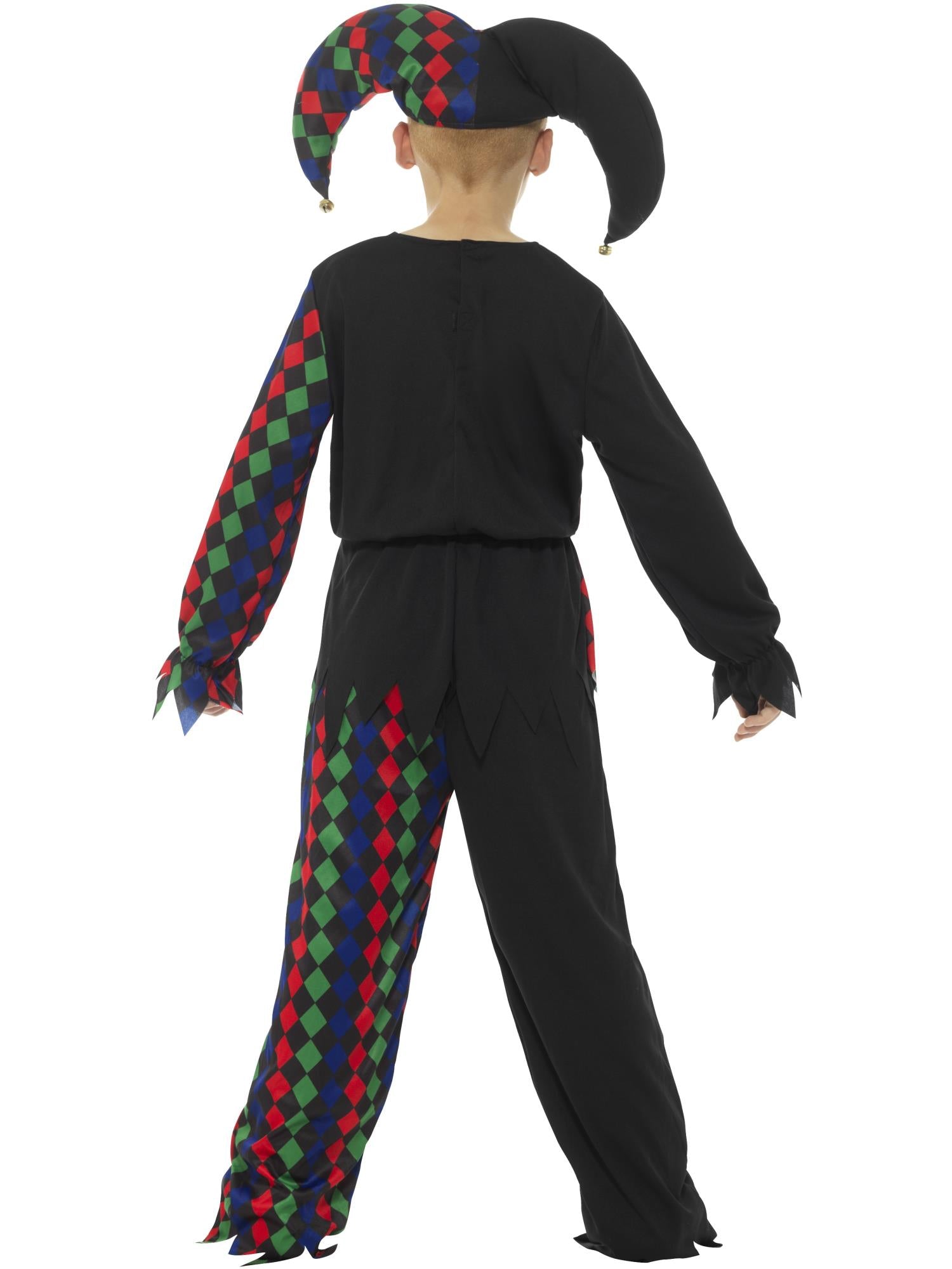 Skeleton Jester Costume, Multi-Coloured