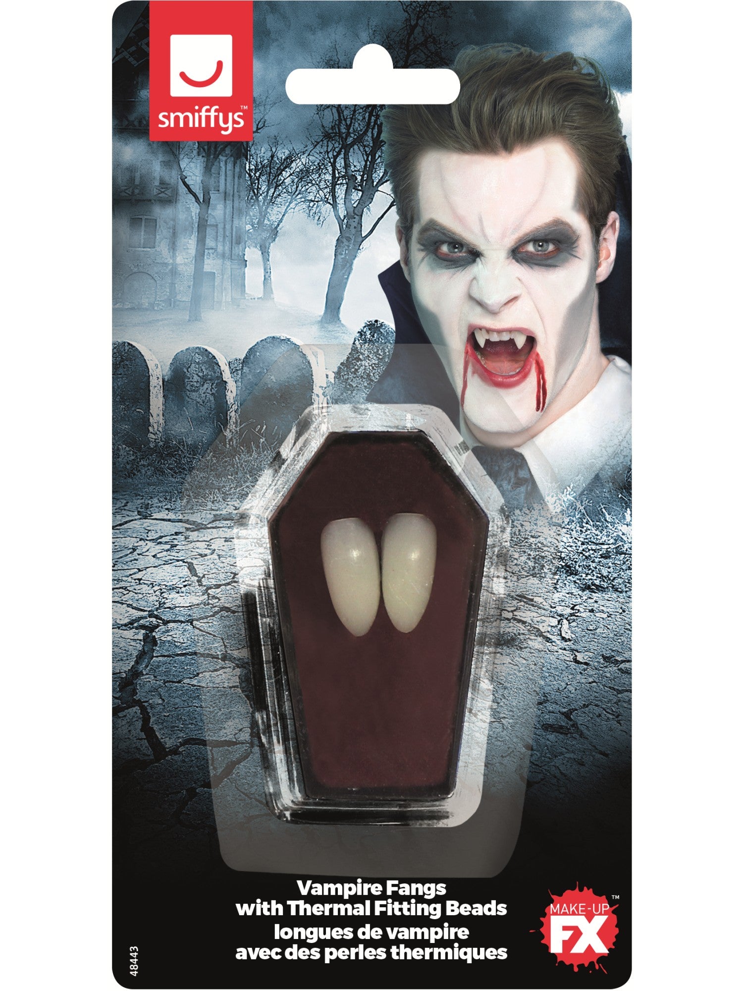 Smiffys Make-Up FX, Vampirzähne, weiß