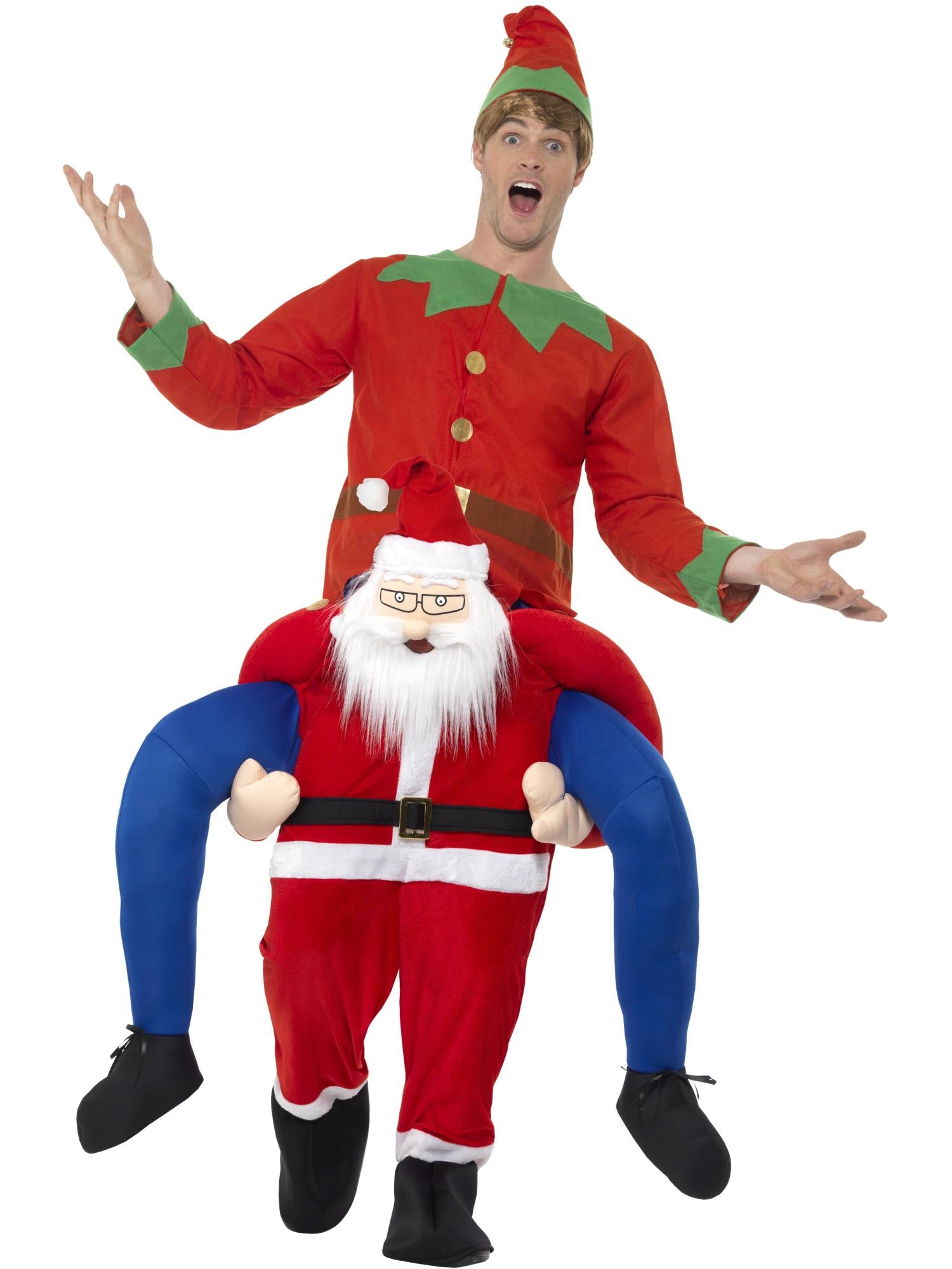 Weihnachtsmann-Kostüm zum Tragen auf dem Rücken, rot