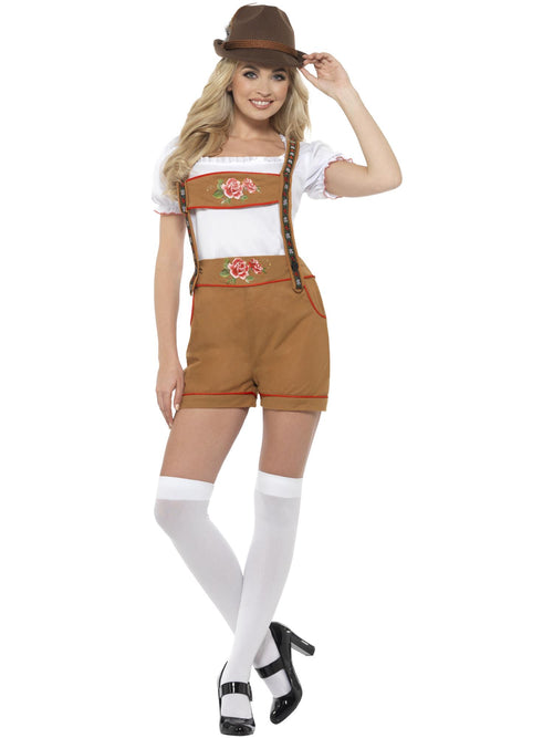 Sexy Bavarian Beer Girl Costume, Brown
