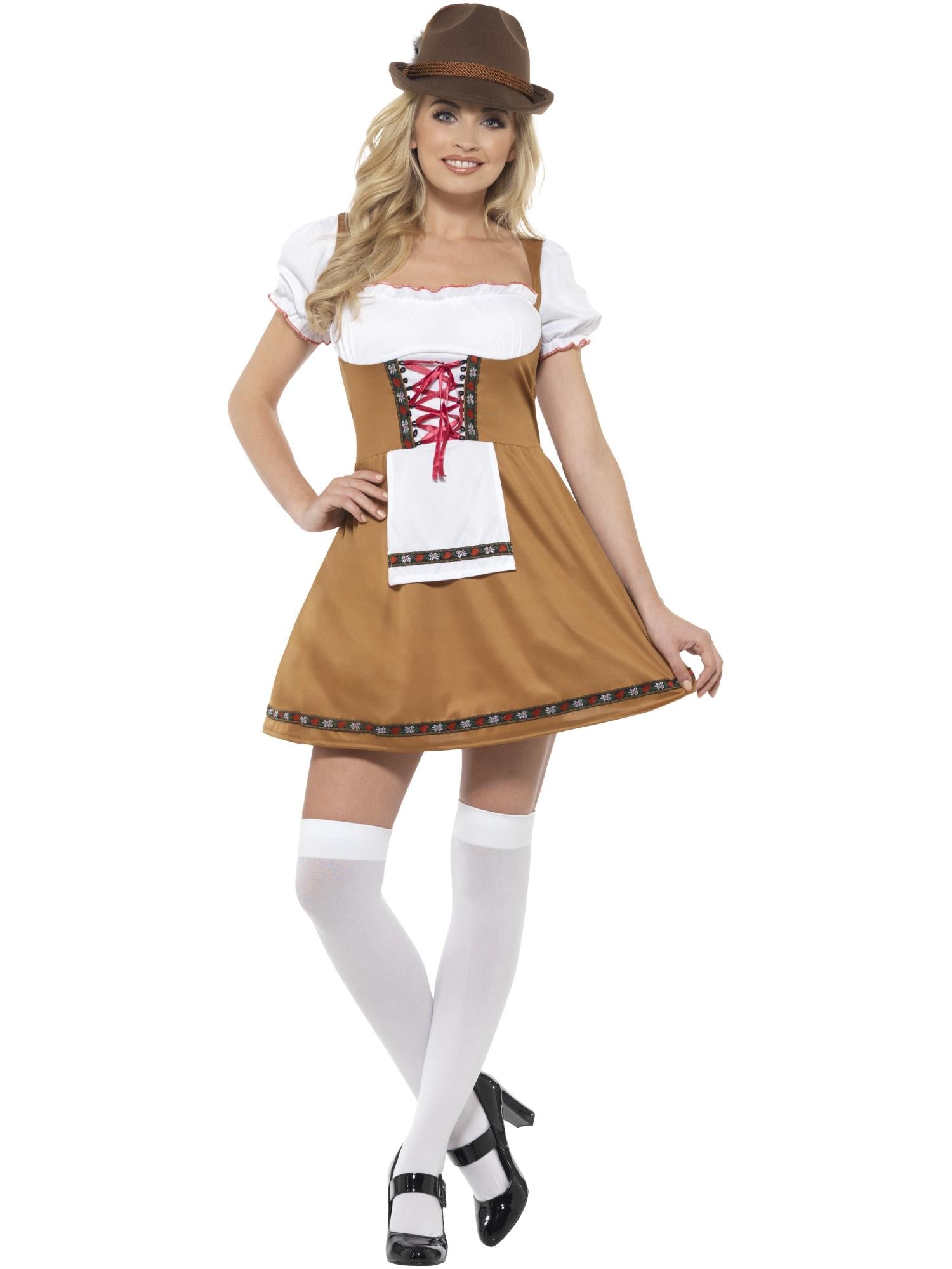 Bayerisches Bierkellnerinnen-Kostüm, braun