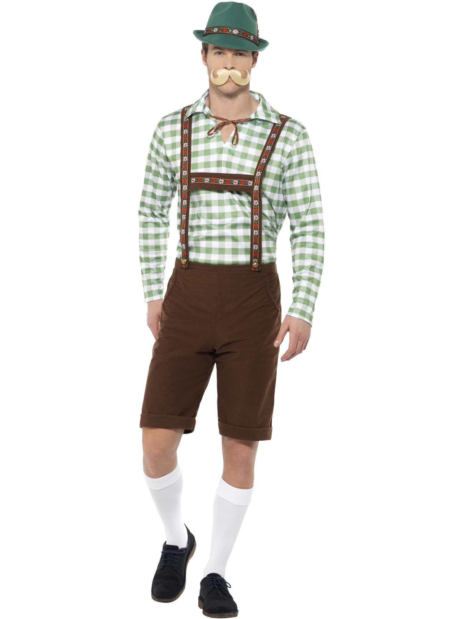 Bayerische Tracht, grün und braun