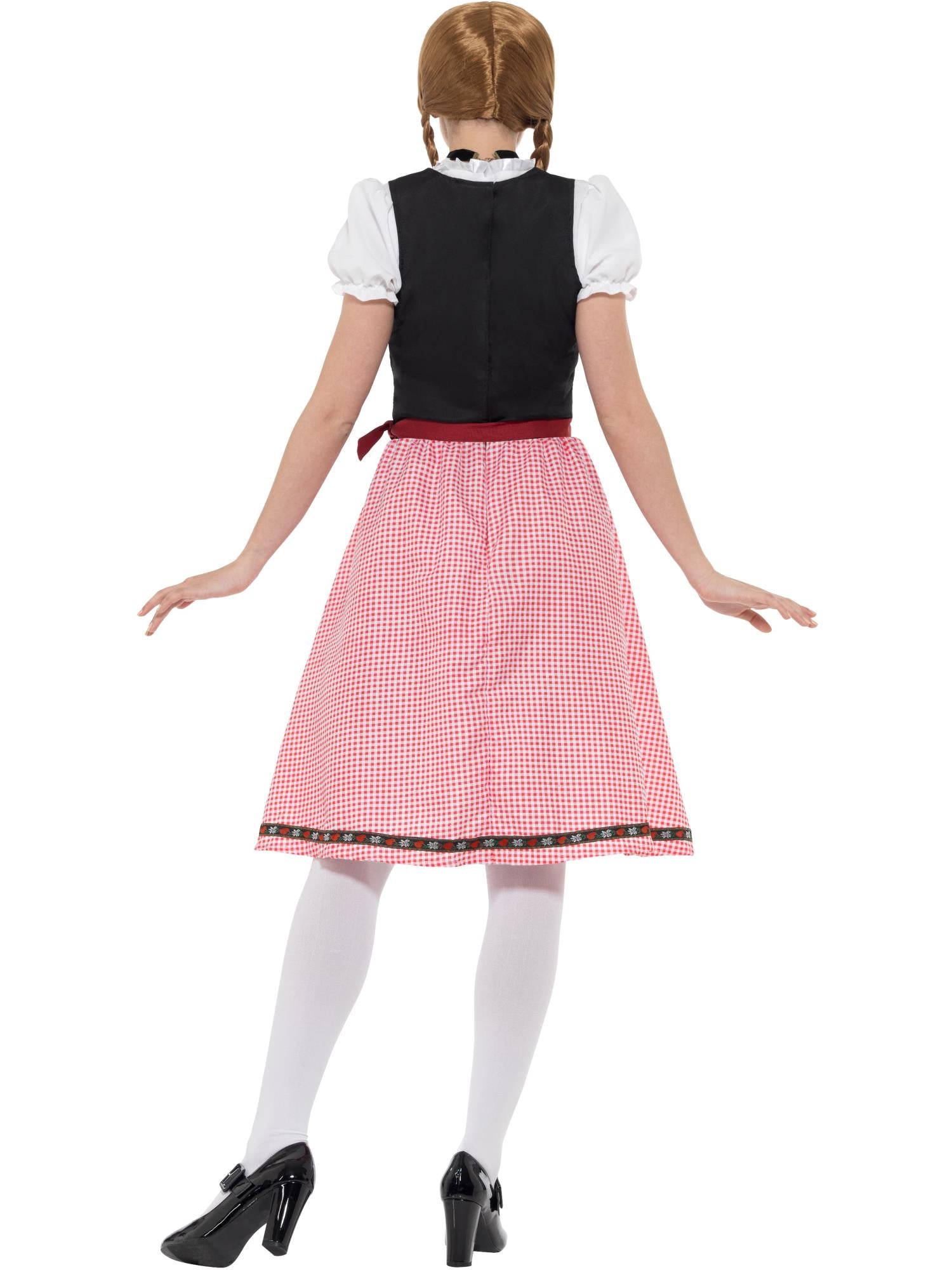 Bavarian Tavern Maid Costume, Red & Black