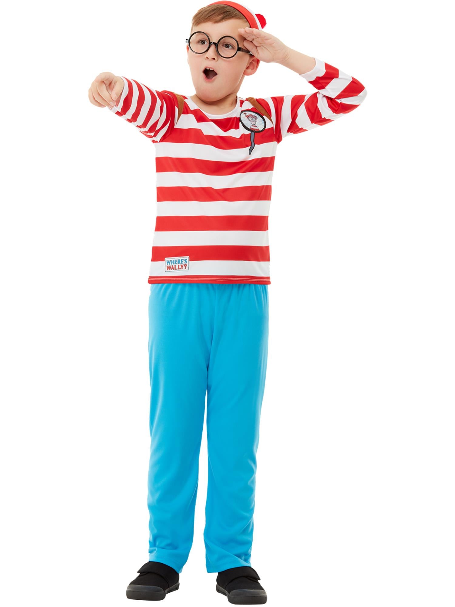 Waar is Wally? Deluxe-kostuum, rood en wit