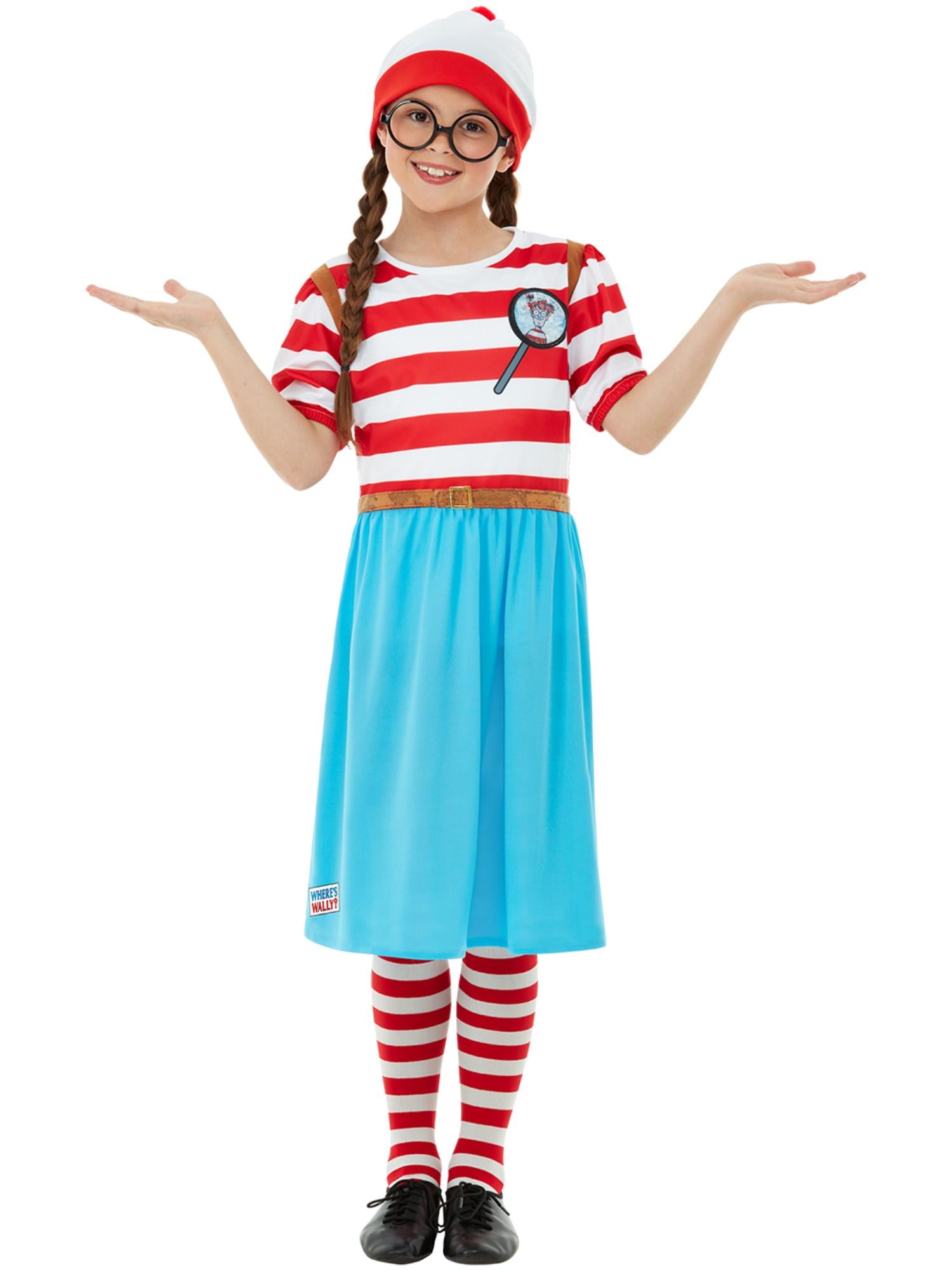 Where's Wally? Wenda Deluxe Costume, Red & White