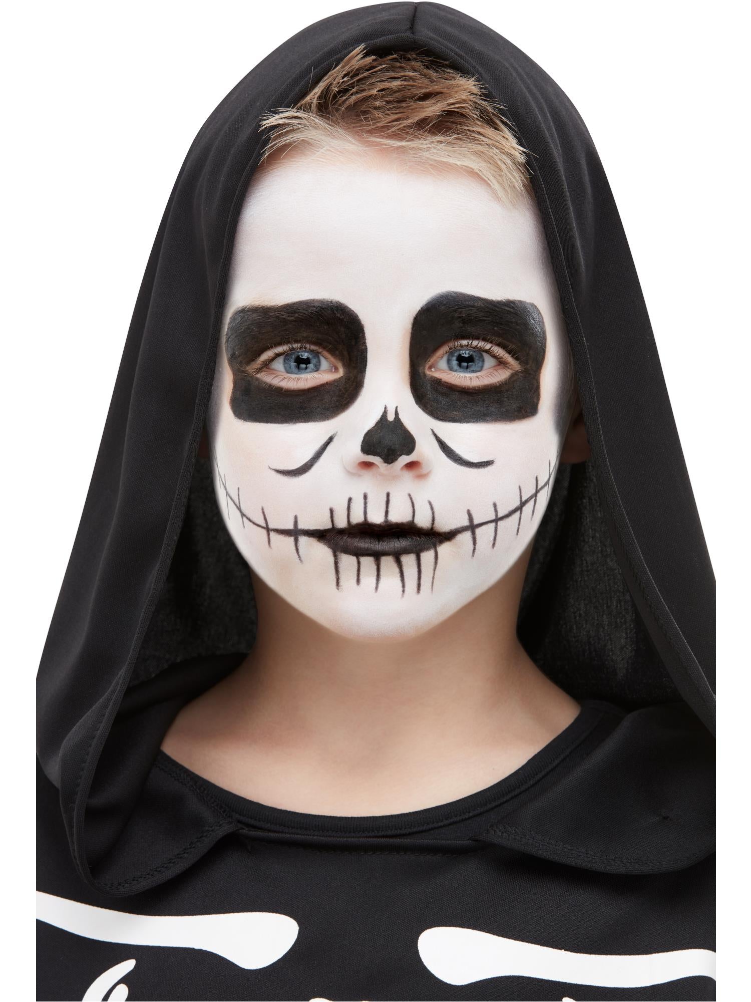 Smiffys Make-Up FX, Skelet-set voor kinderen, Aqua, Zwart