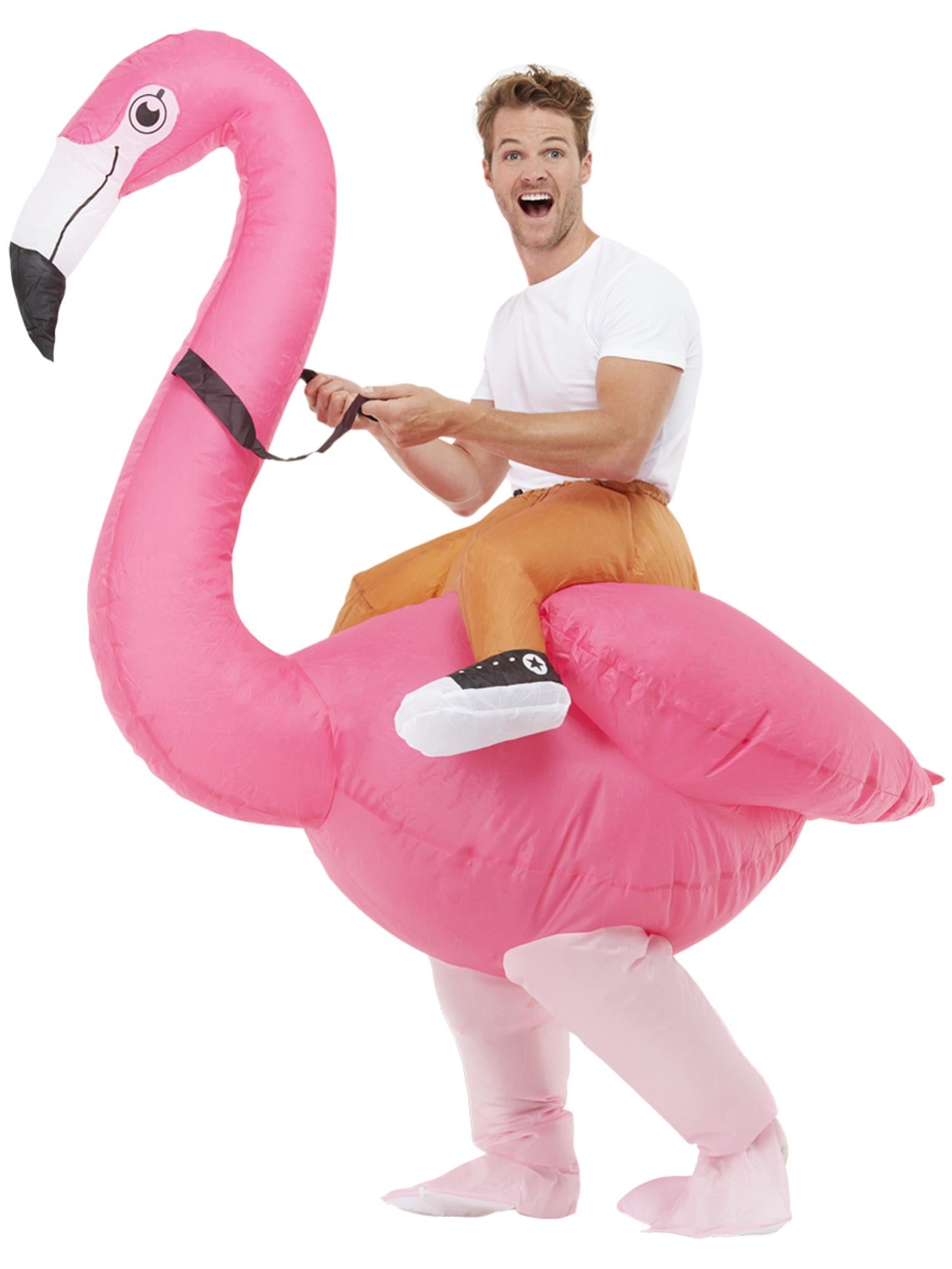 Aufblasbares „Ride Em Flamingo“-Kostüm, rosa