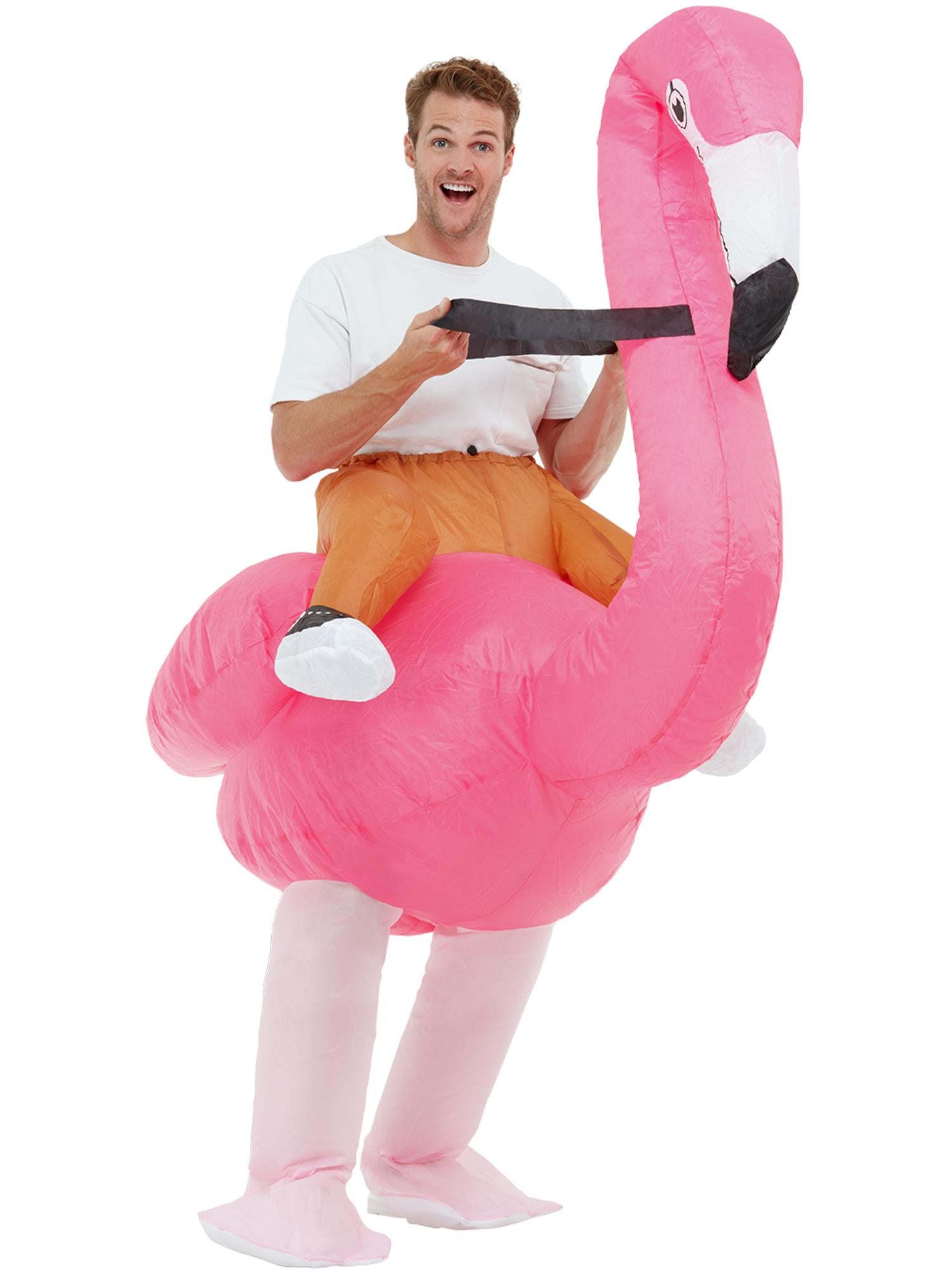 Aufblasbares „Ride Em Flamingo“-Kostüm, rosa