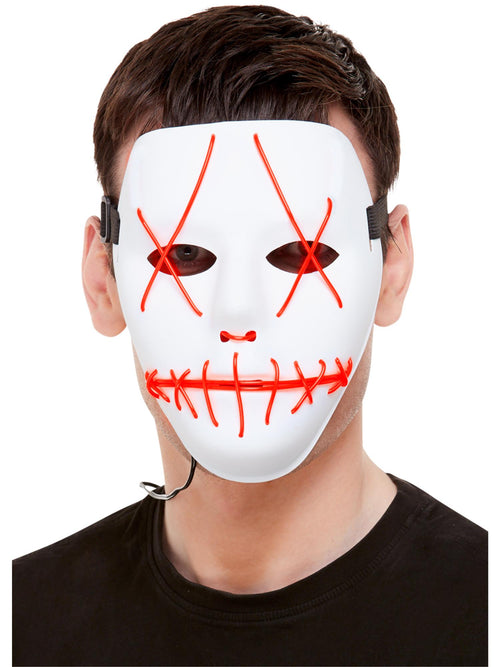 Stitch Face Mask, Neon Light Up, White