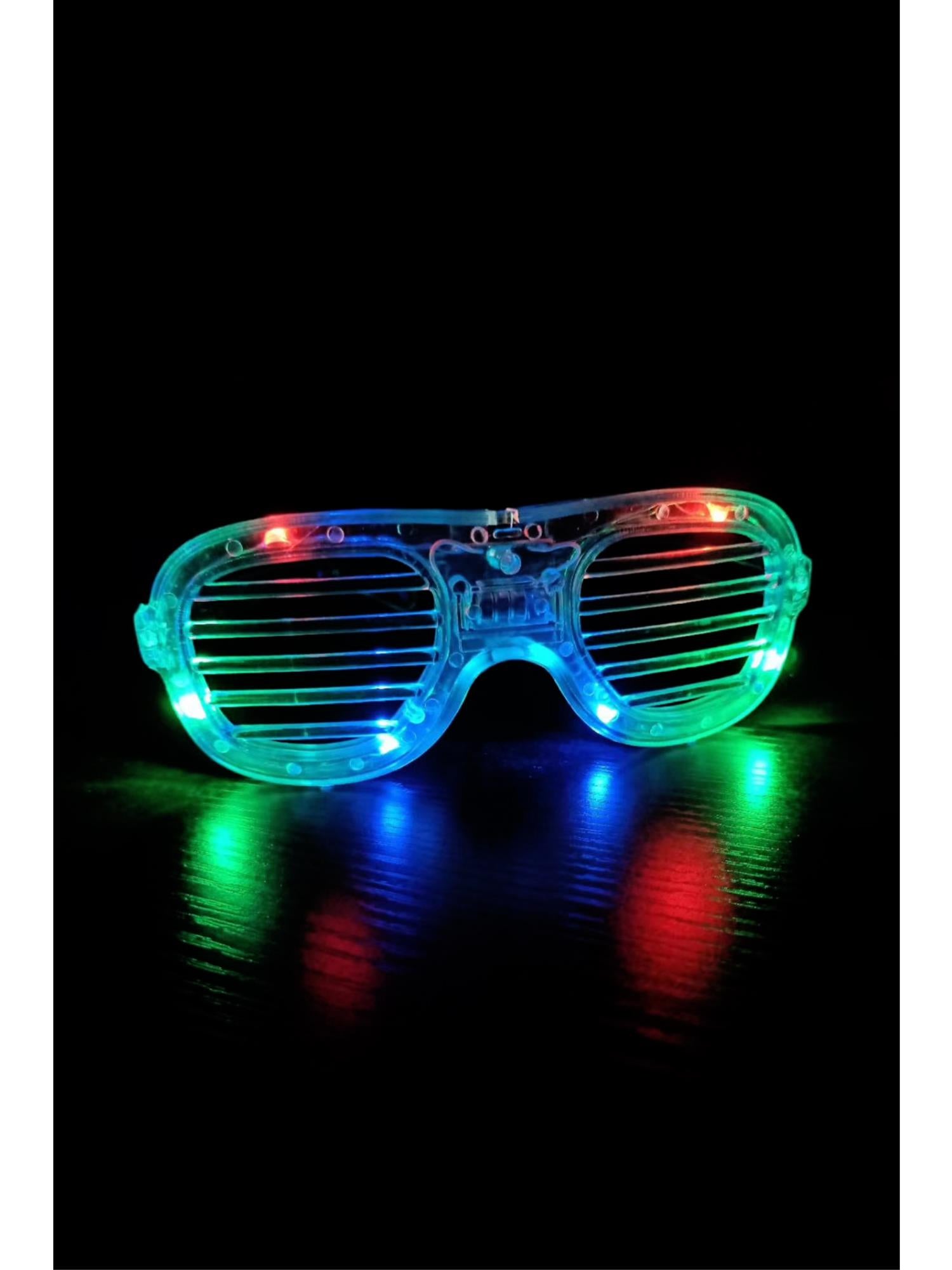 LED-Leuchtbrille mit Klappbrille, sortiert