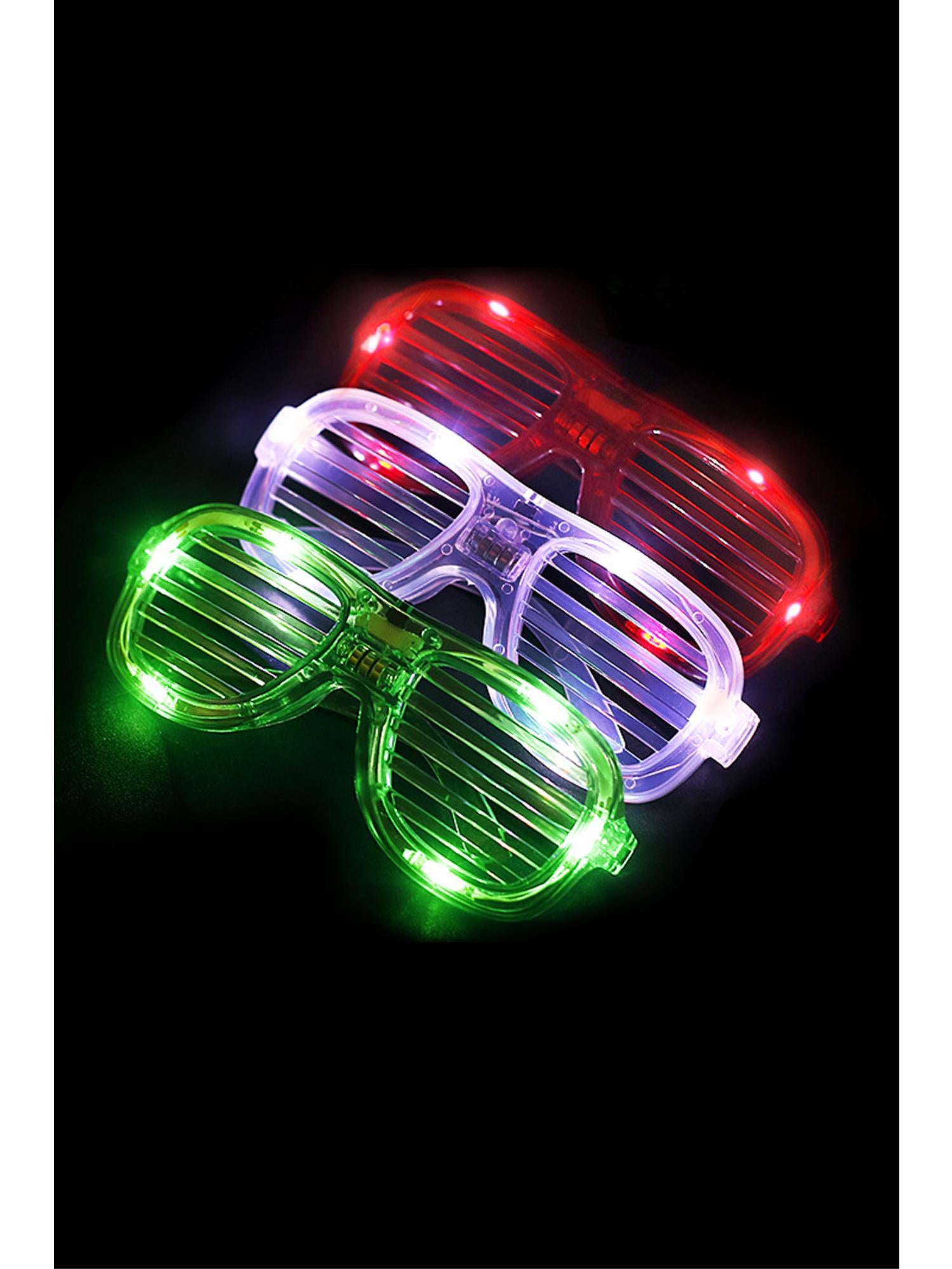 LED-Leuchtbrille mit Klappbrille, sortiert