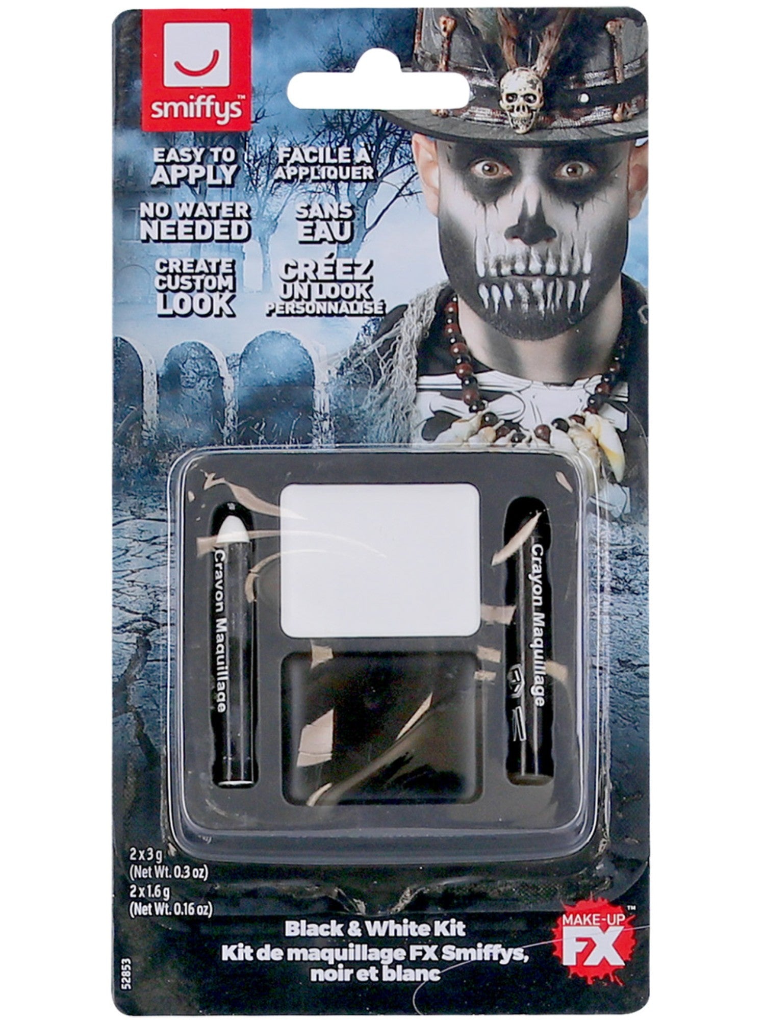 Smiffys Make-Up FX, zwart-wit-set