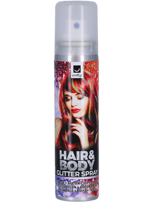 Smiffys Make-Up FX, Hair & Body Spray, Rainbow