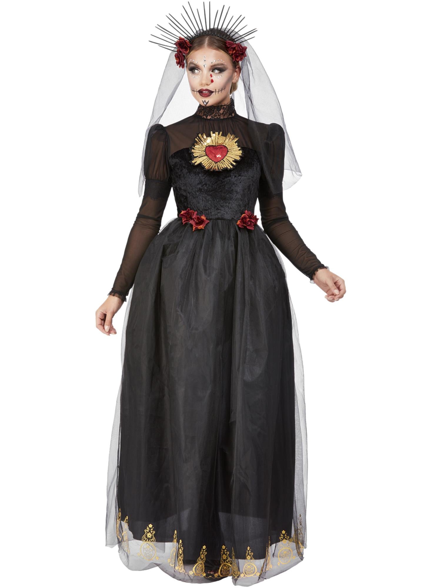 Deluxe DOTD-Kostüm „Sacred Heart Bride“, schwarz