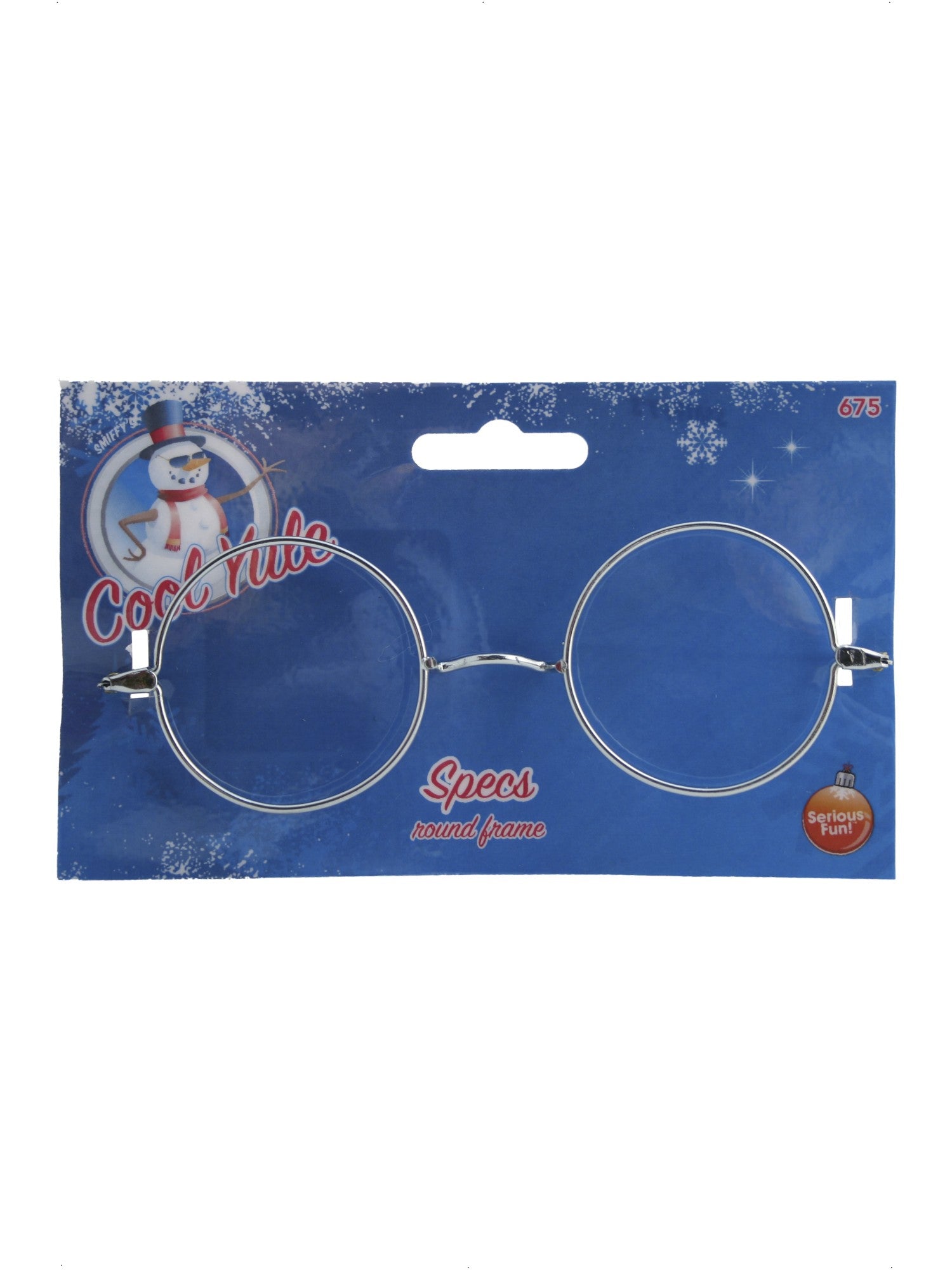 Weihnachtsmannbrille mit Drahtgestell, silberfarben