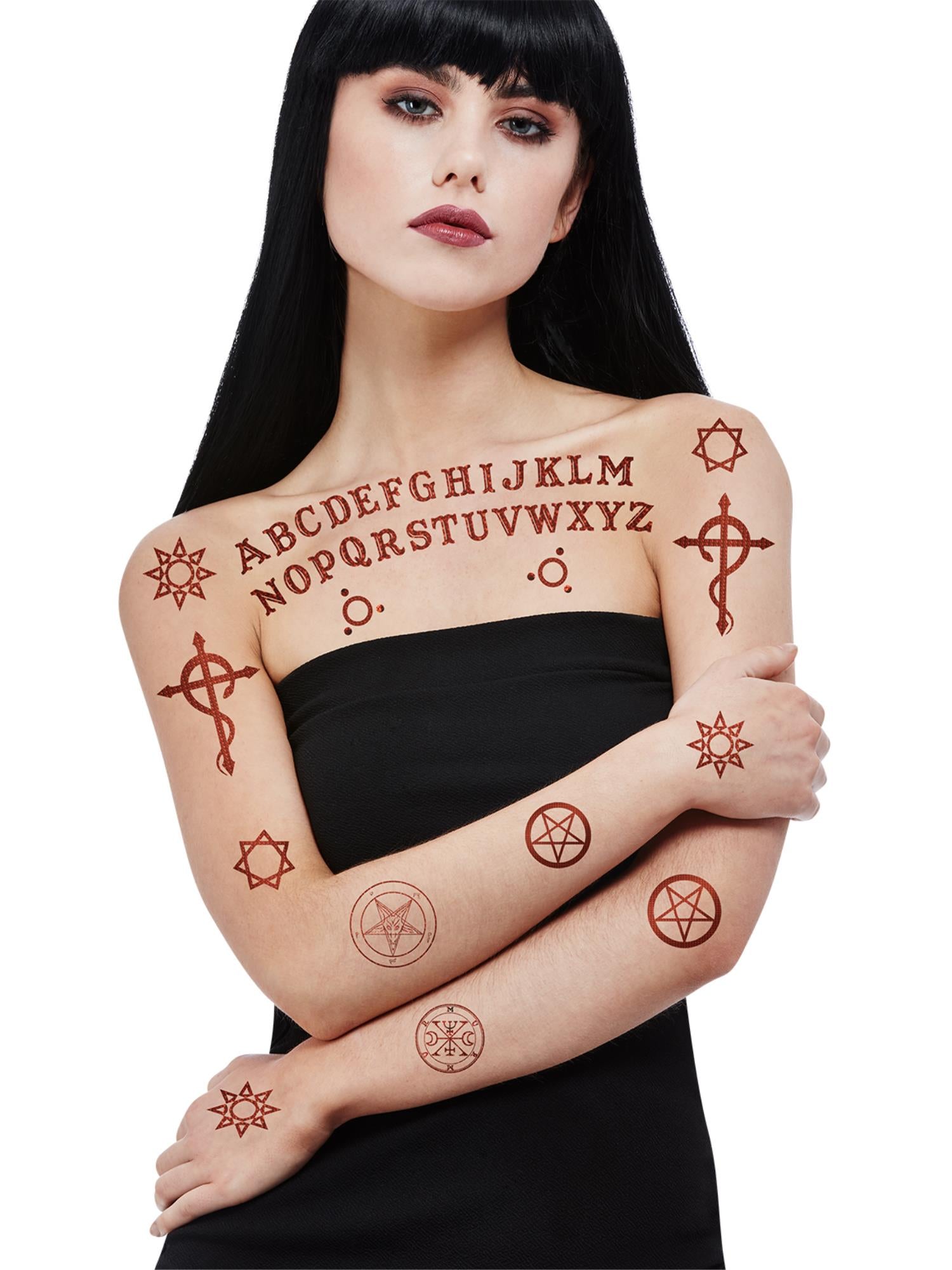 Smiffys Make-Up FX, Satanic Tattoo Transfers