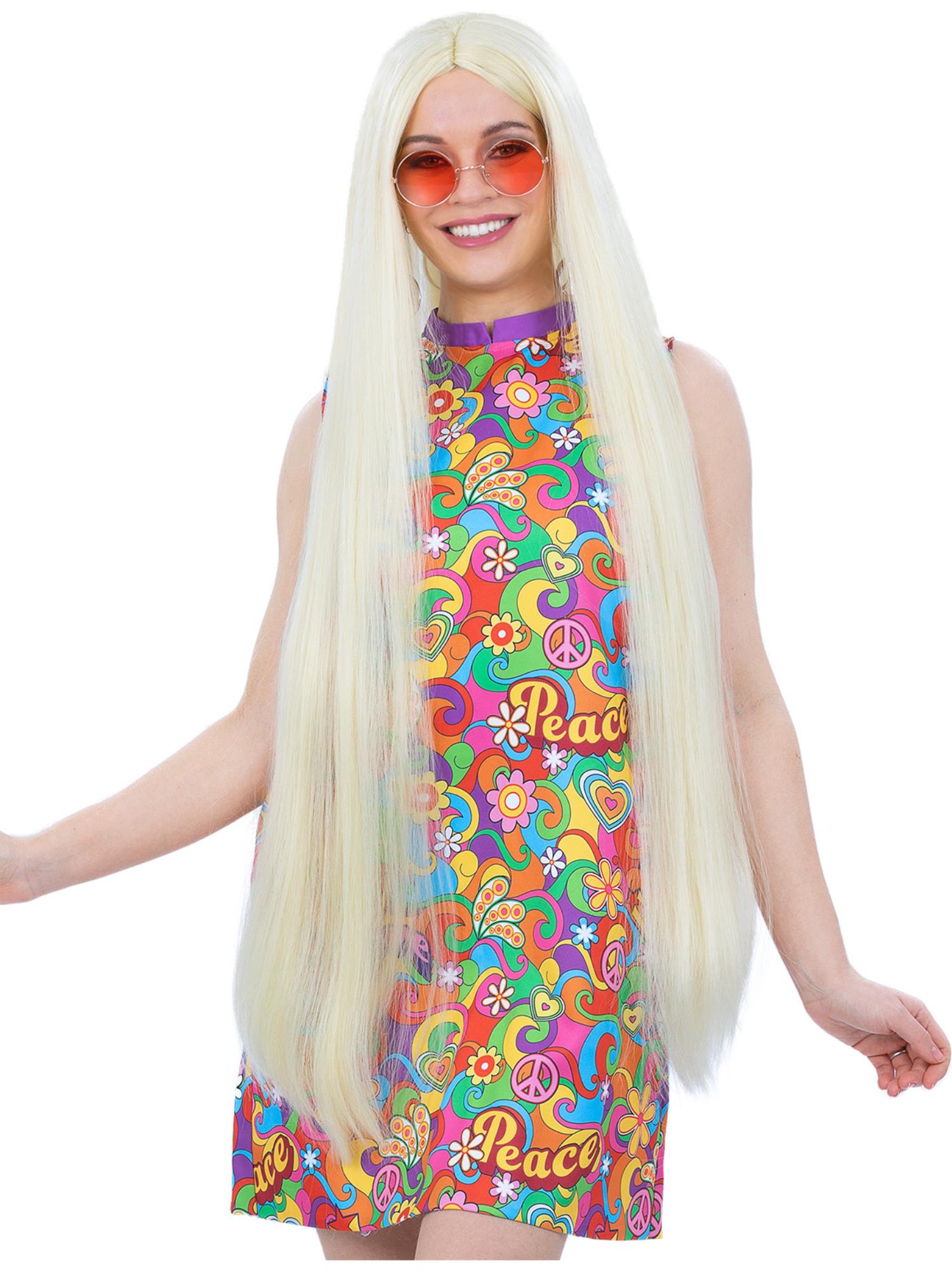 Extra lange hippiepruik, blond