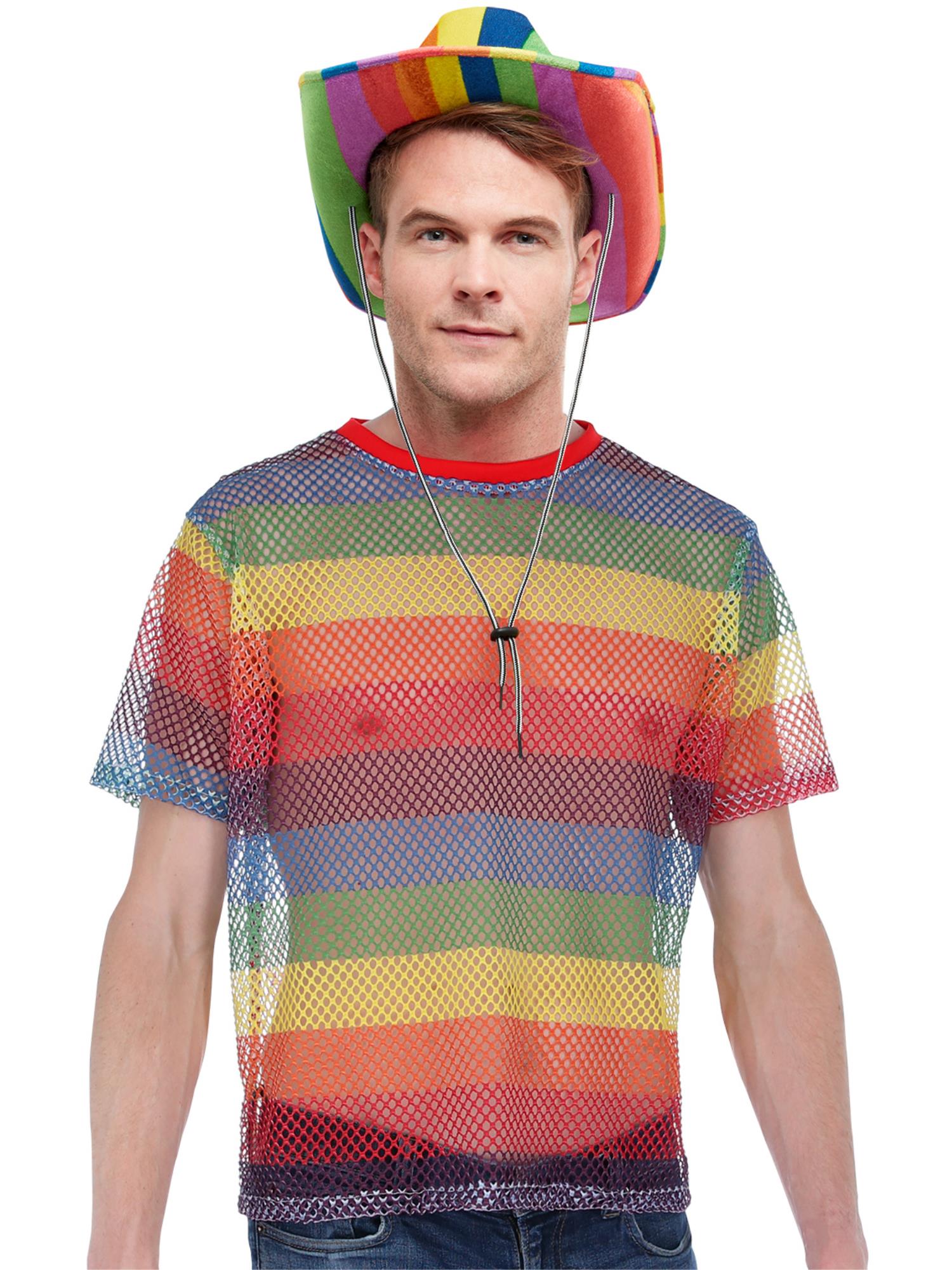 Unisex Rainbow Mesh Top
