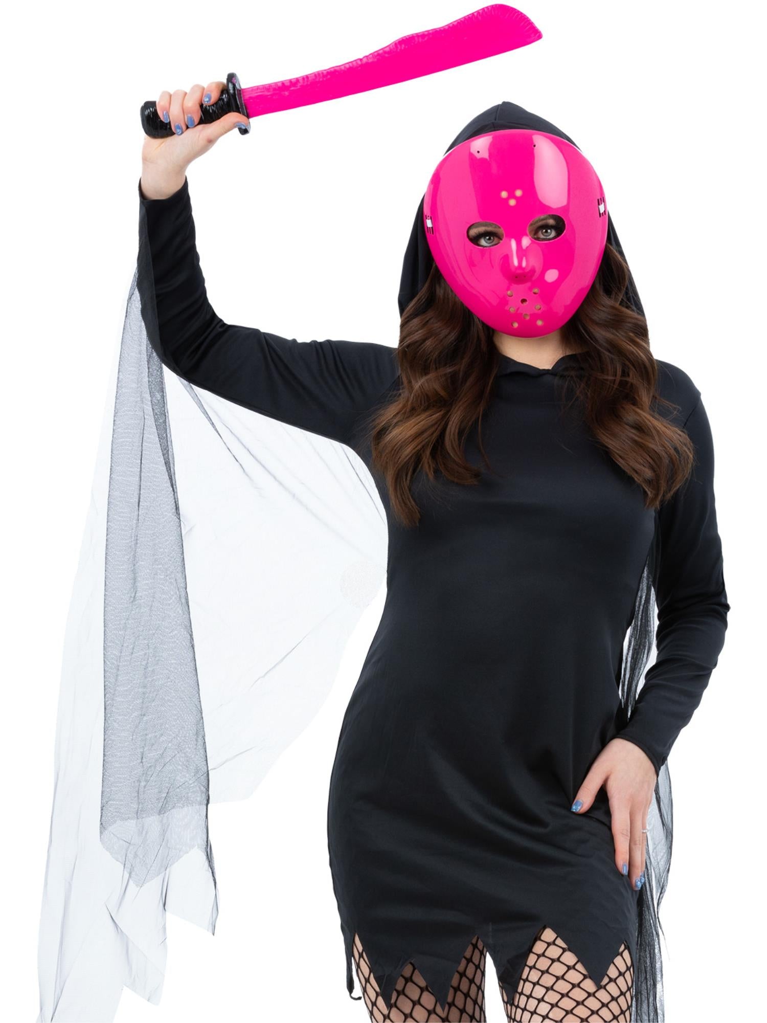 Pink Hockey Mask & Machete Kit
