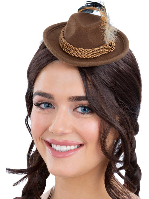 Mini Bavarian Trenker Hat, Brown