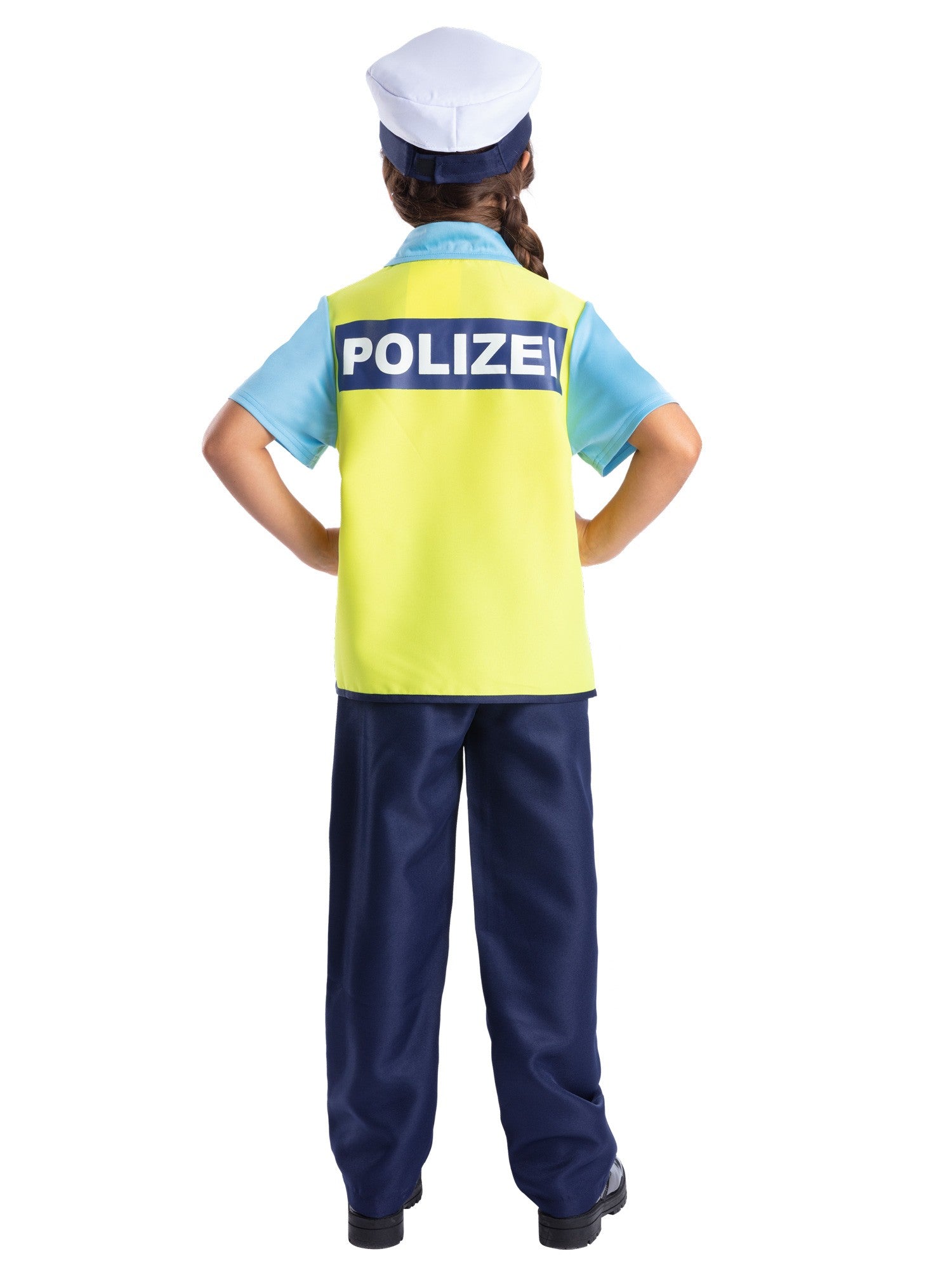 Deutsches Polizei-Set, bestehend aus Oberteil, Übungsweste, Mütze und 5 Teilen