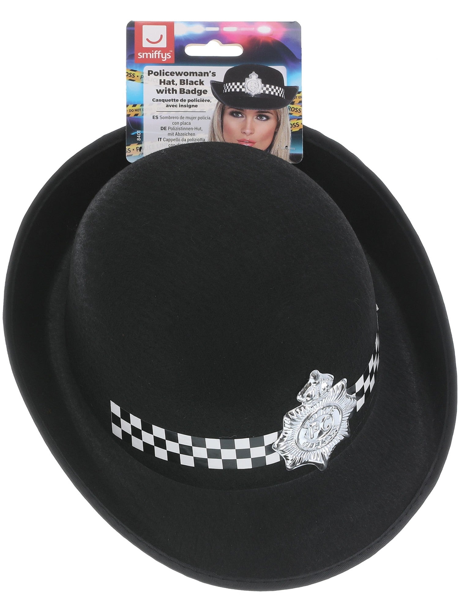 Polizistinnenmütze, schwarz