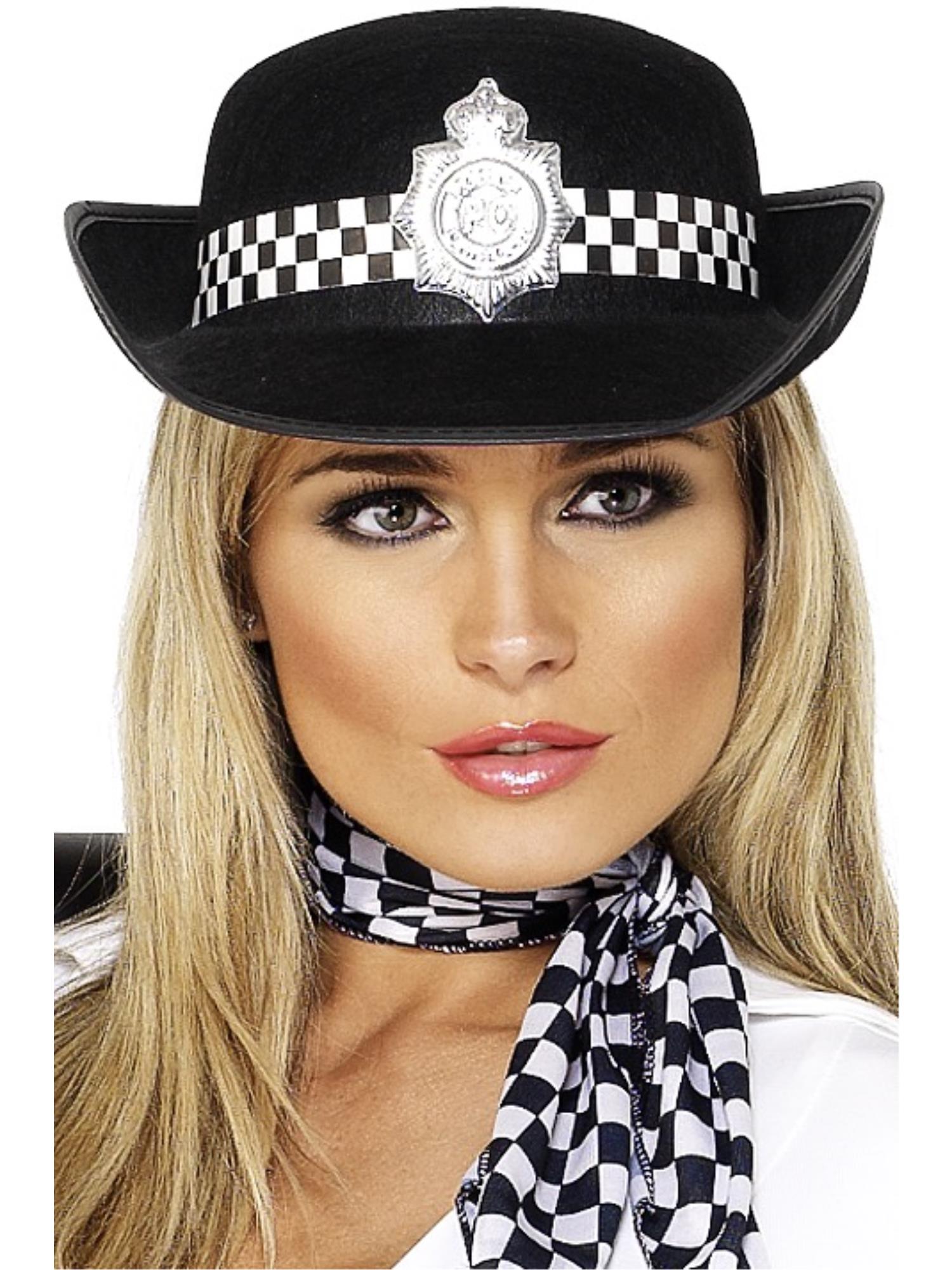 Polizistinnenmütze, schwarz
