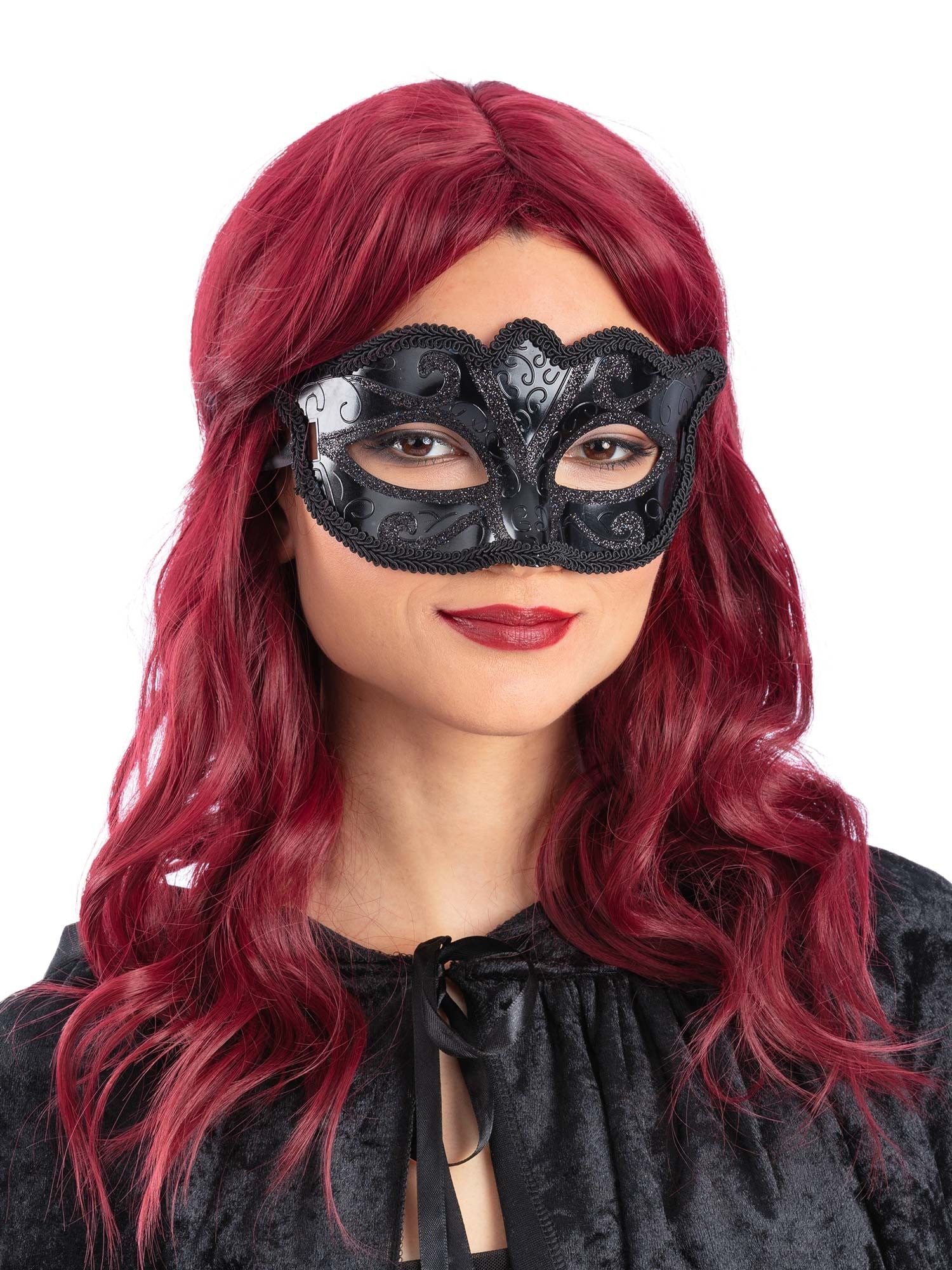 Schwarze venezianische Masken-Augenmaske