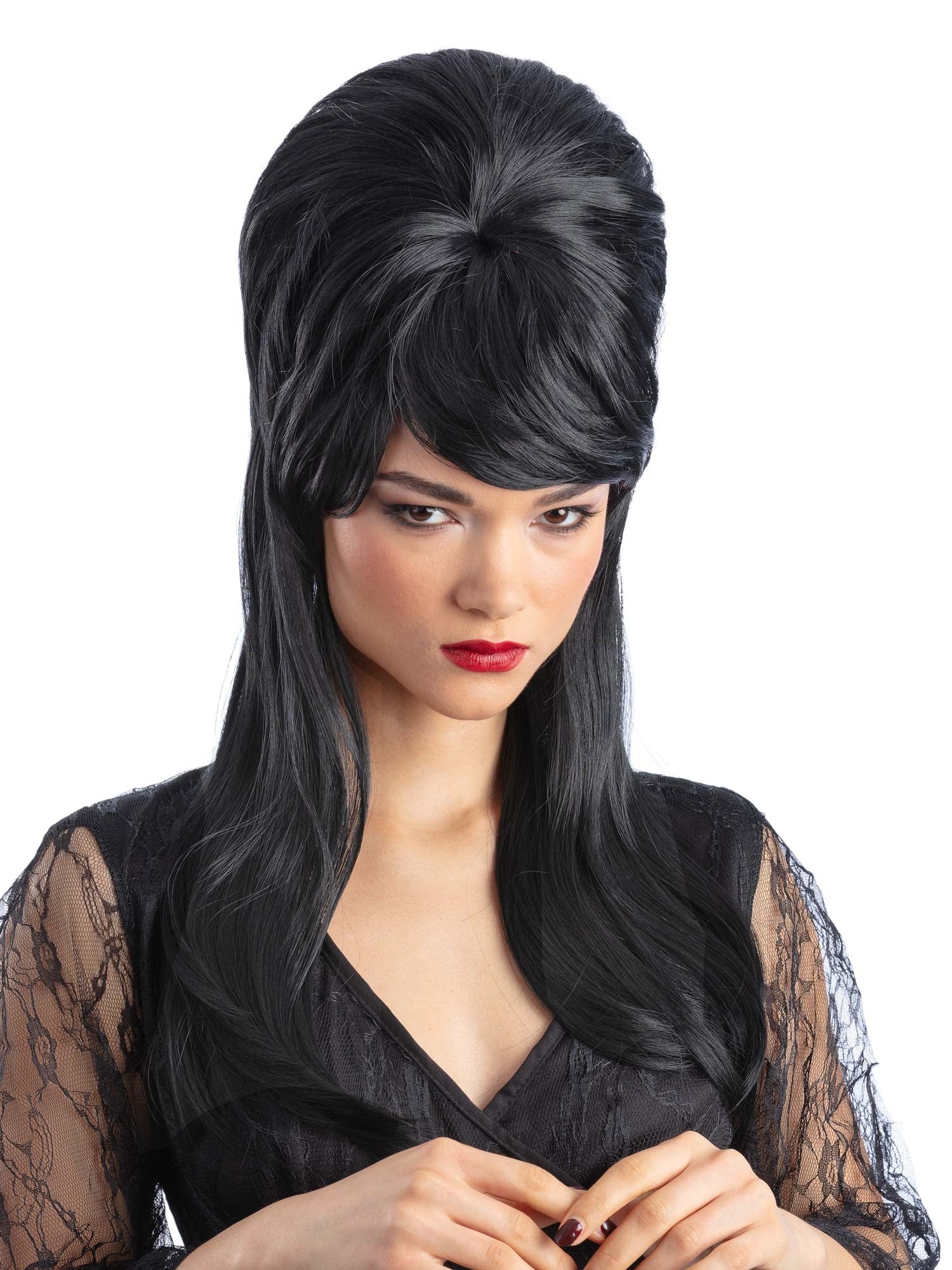 Gothic Mistress Beehive Wig, Black