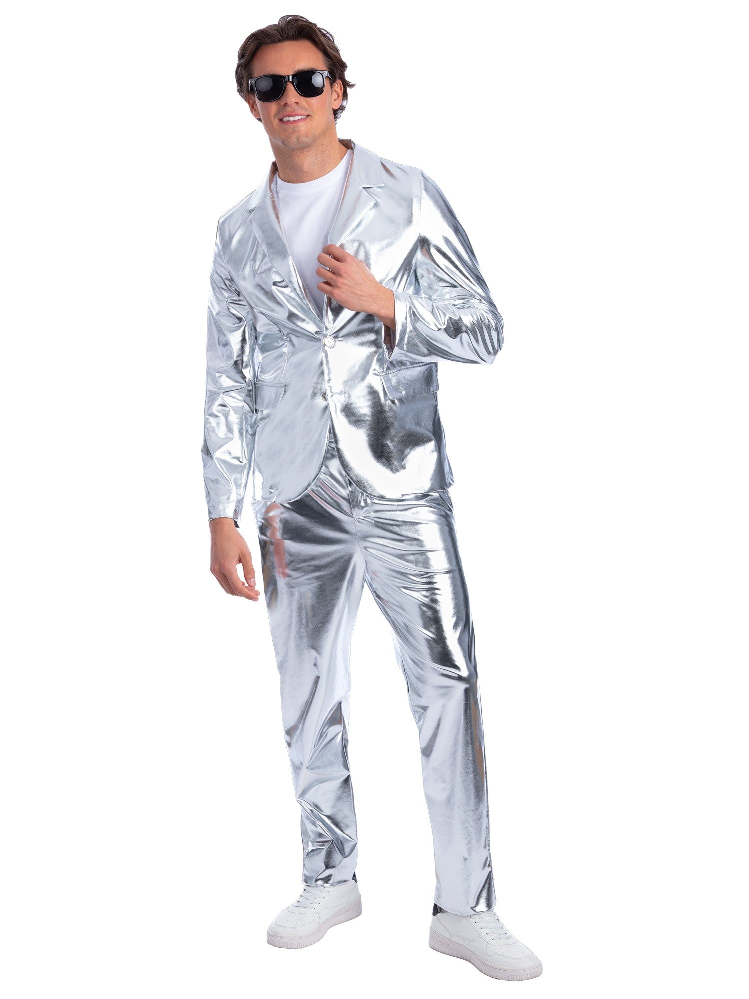 Jacke aus Sterlingsilber, metallisch-silberfarben