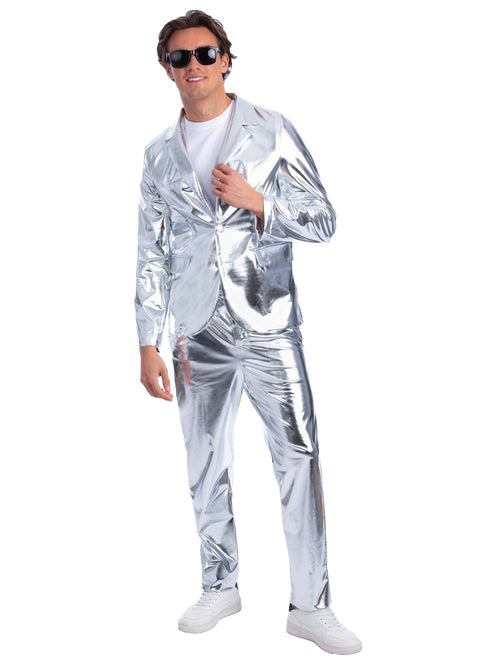 Sterling Silver Jacket, Metallic Silver