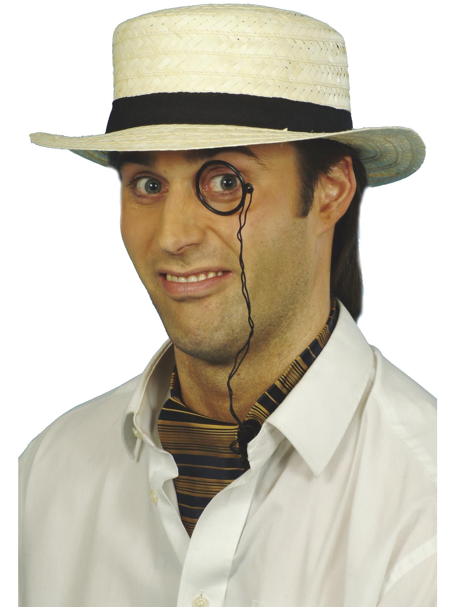 Straw Boater Hat, Cream