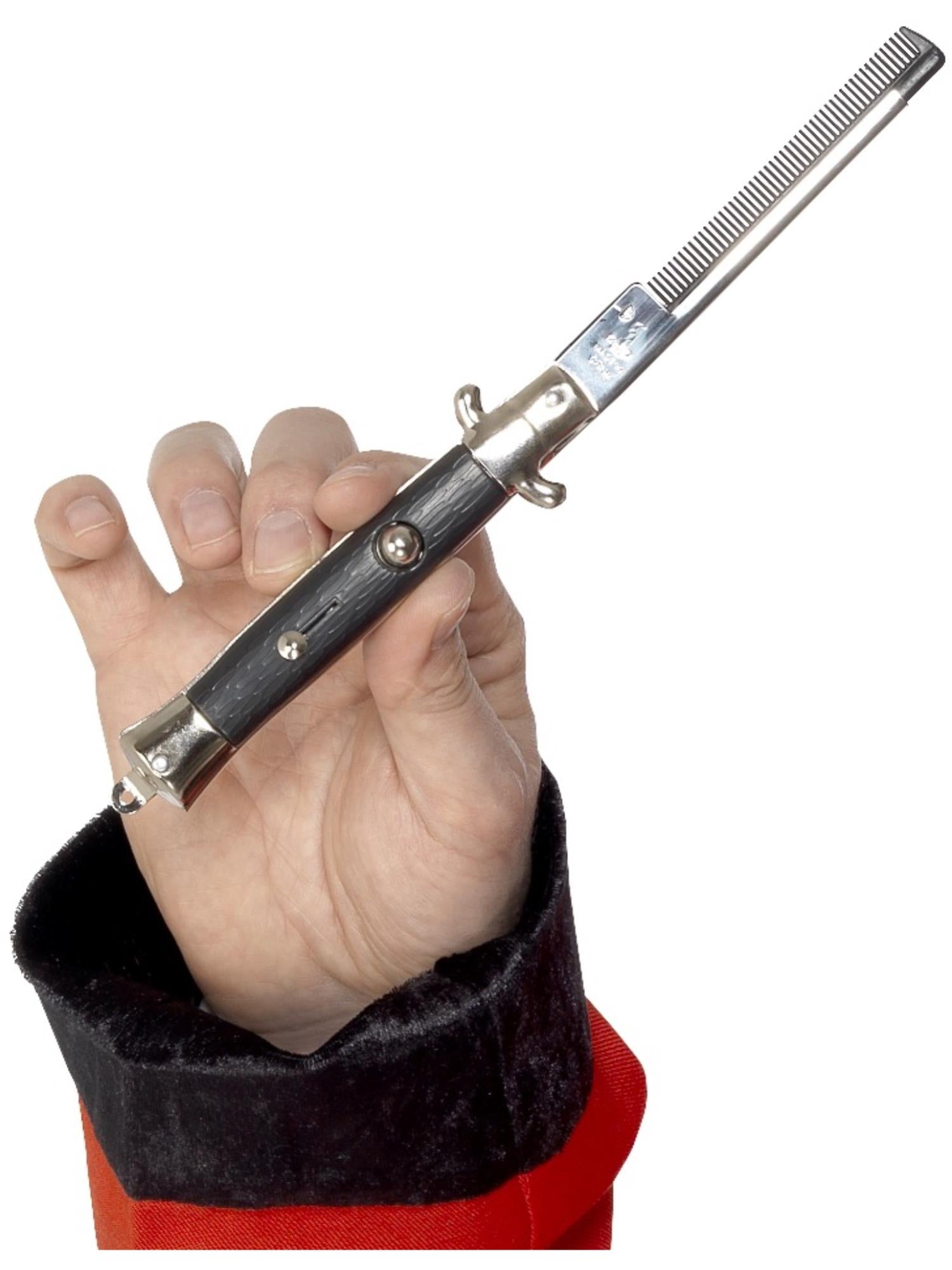50s Style Teddy Boy Flick Comb, Black